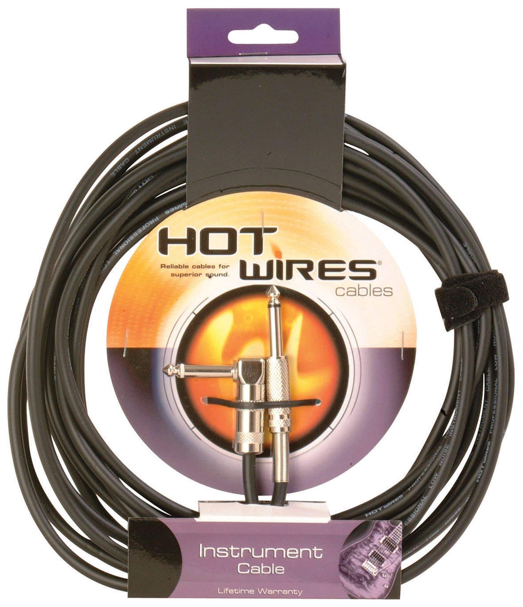 Hot Wires Guitar Instrument Standard Cables with One Angled End