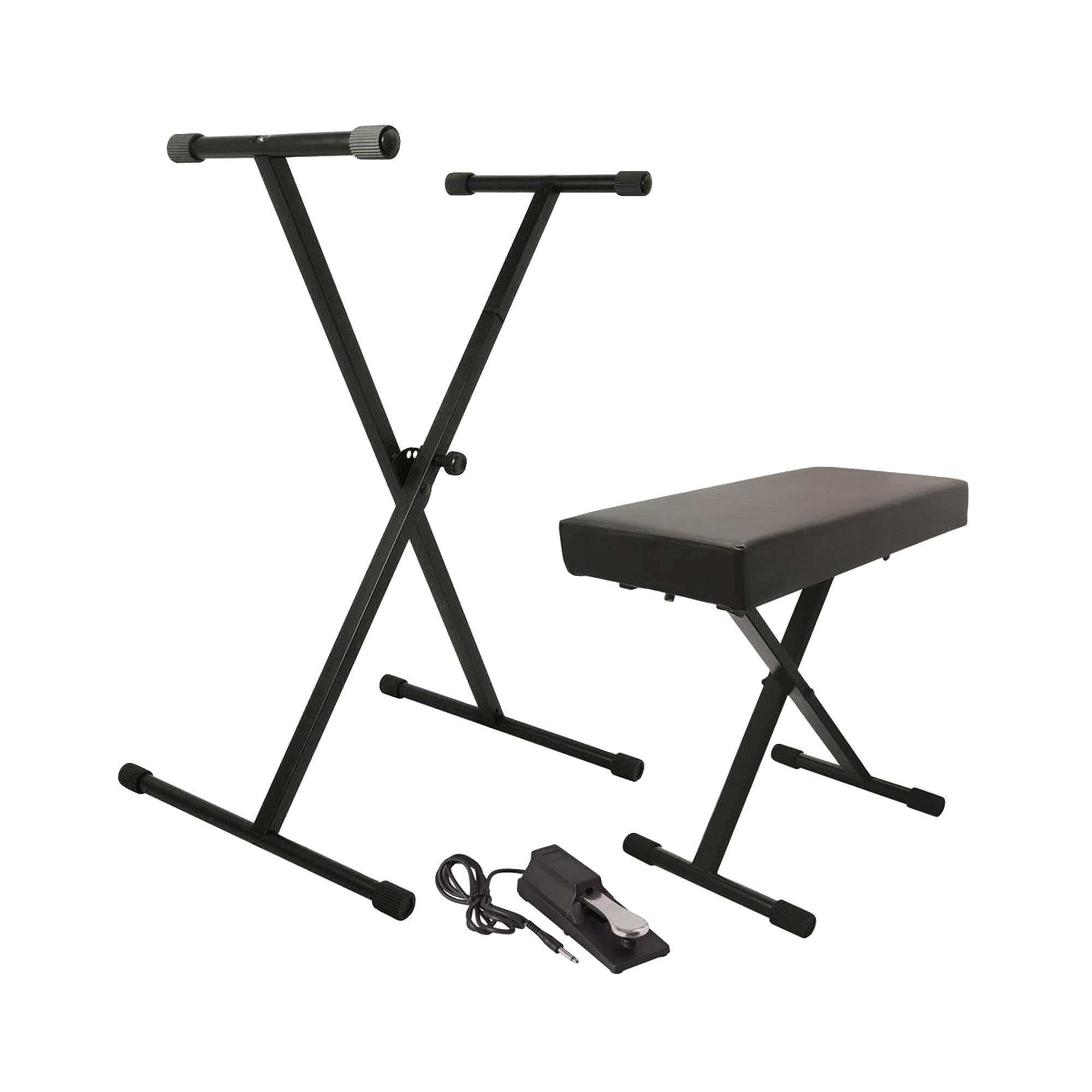 On Stage KPK6550 Keyboard Stand and Bench Pack with KSP100 Sustain