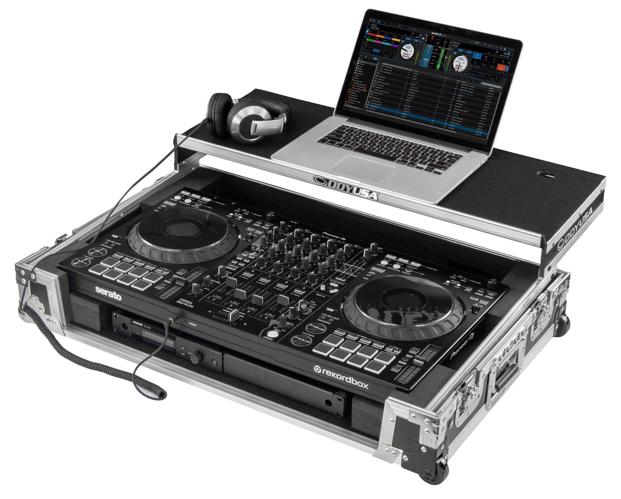 Odyssey FZGSDDJFLX10CW 1U Glide Flight Case for DDJ-FLX10