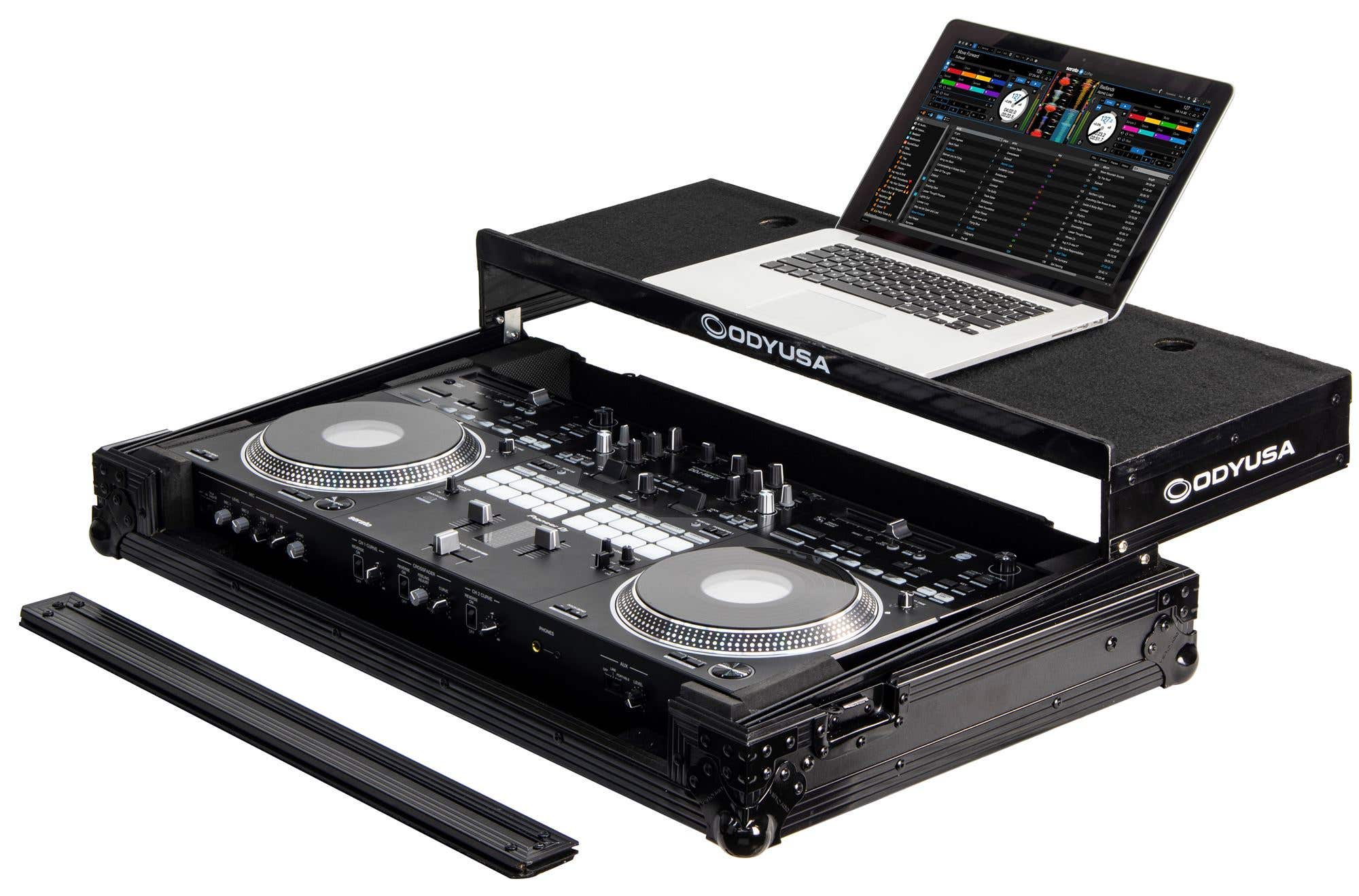 Odyssey FZGSREV7WBL Black Label Glide Style Flight Case for DDJ-REV7