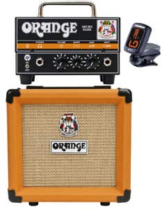 Orange Micro Dark Terror Amp with PPC108 Cabinet and Tuner