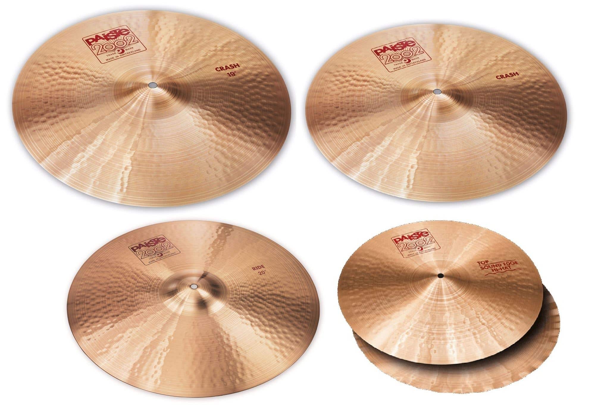 Paiste 2002 Cymbal Set with Free 17" Crash