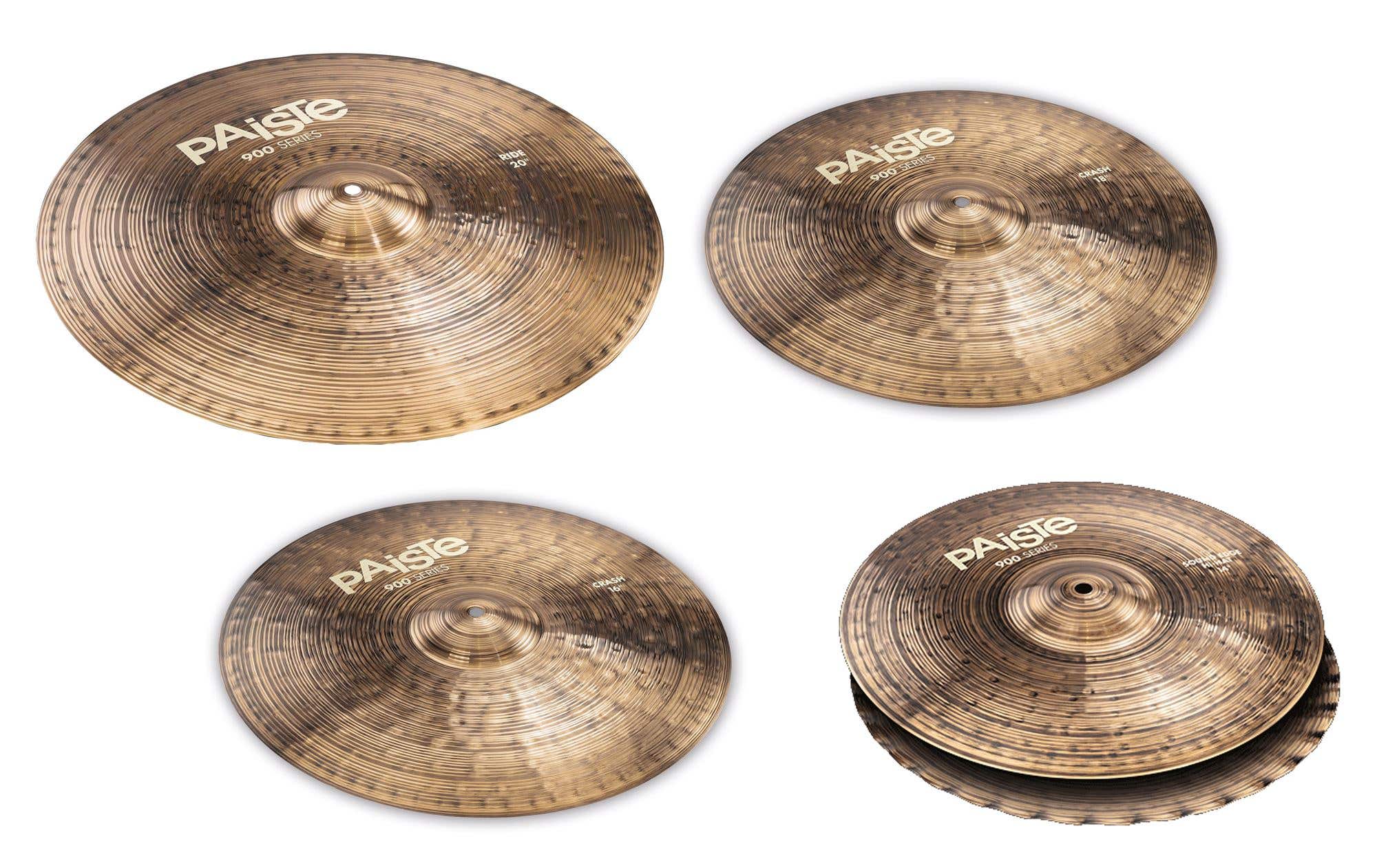 Paiste 900 Cymbal Set 14 Sound Edge HiHats 16 Crash 20 Ride Free 18 Crash