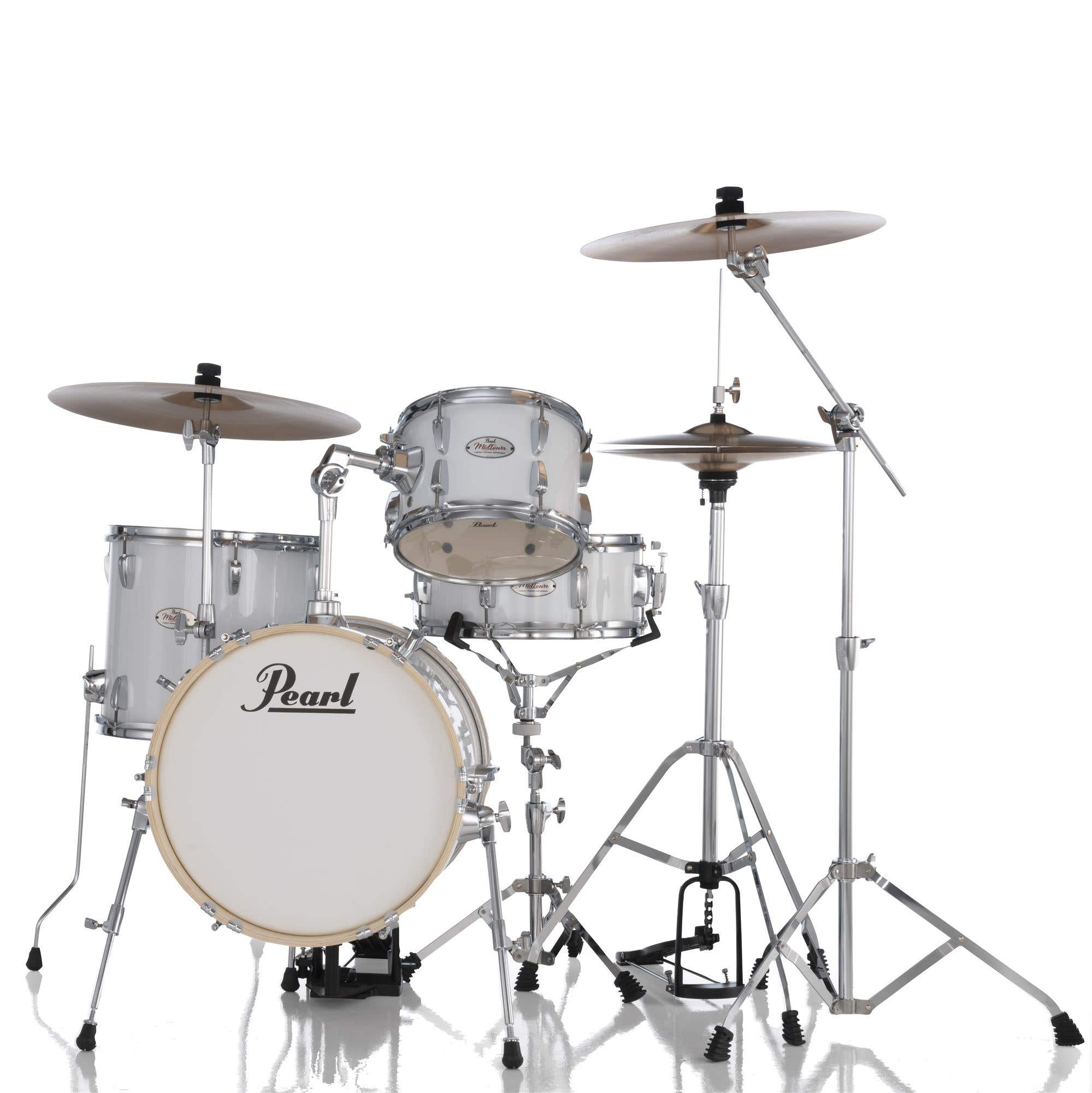 Pearl Midtown 4 Piece Drums with Hardware White