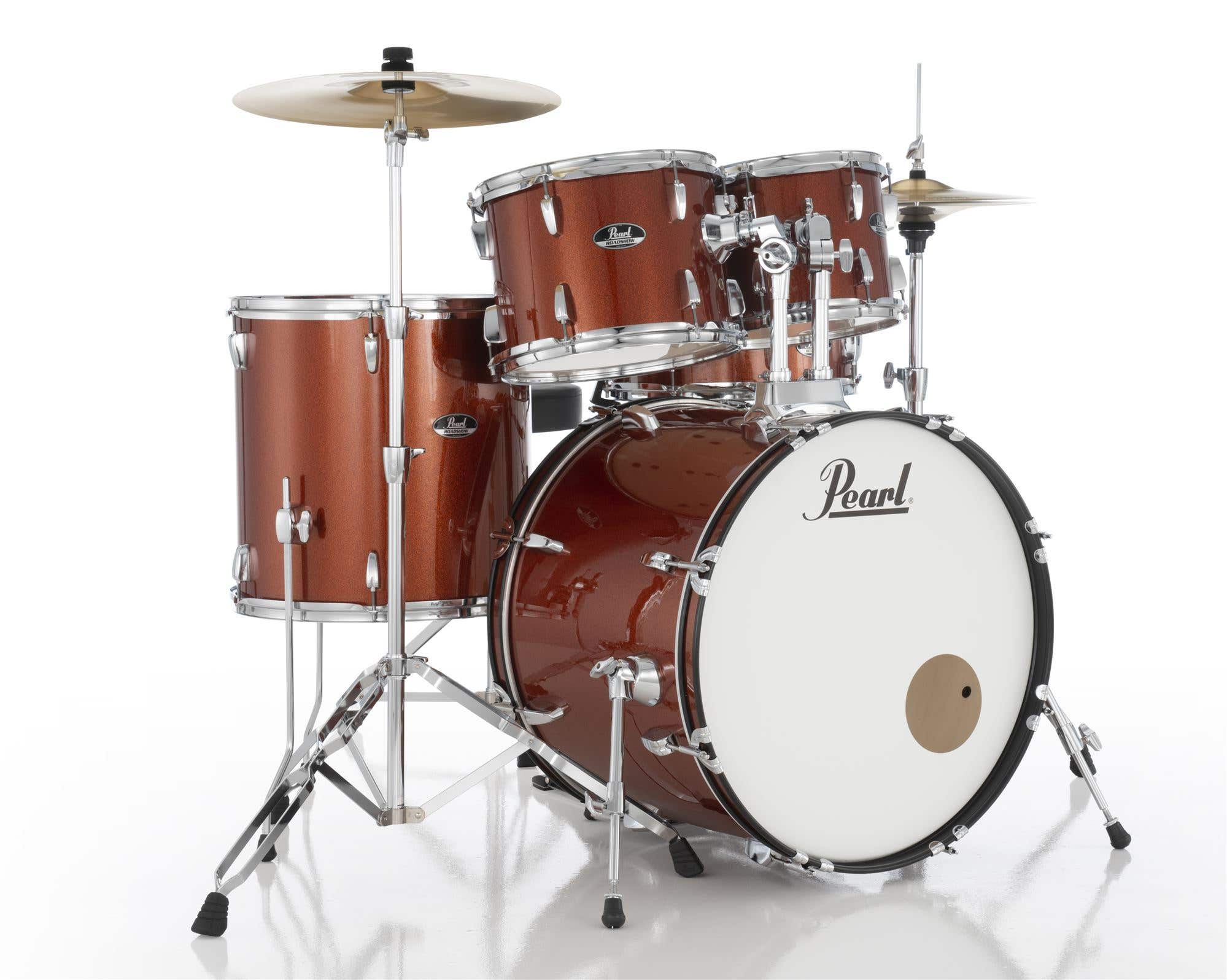 Pearl Roadshow  5 Piece Complete Drumset Burnt Orange