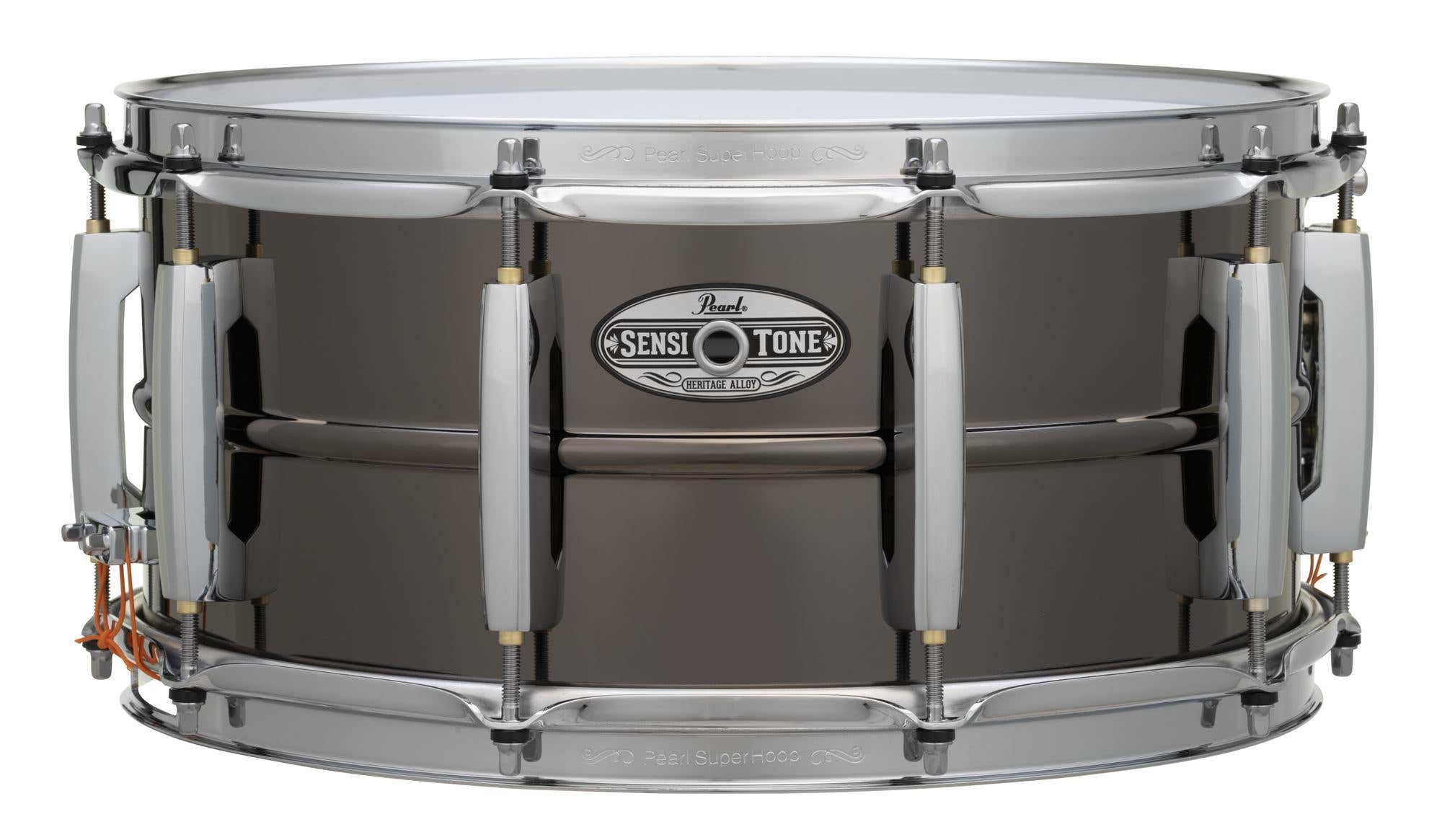 Pearl Sensitone Heritage Alloy Snare Drum Black Nickel over Brass
