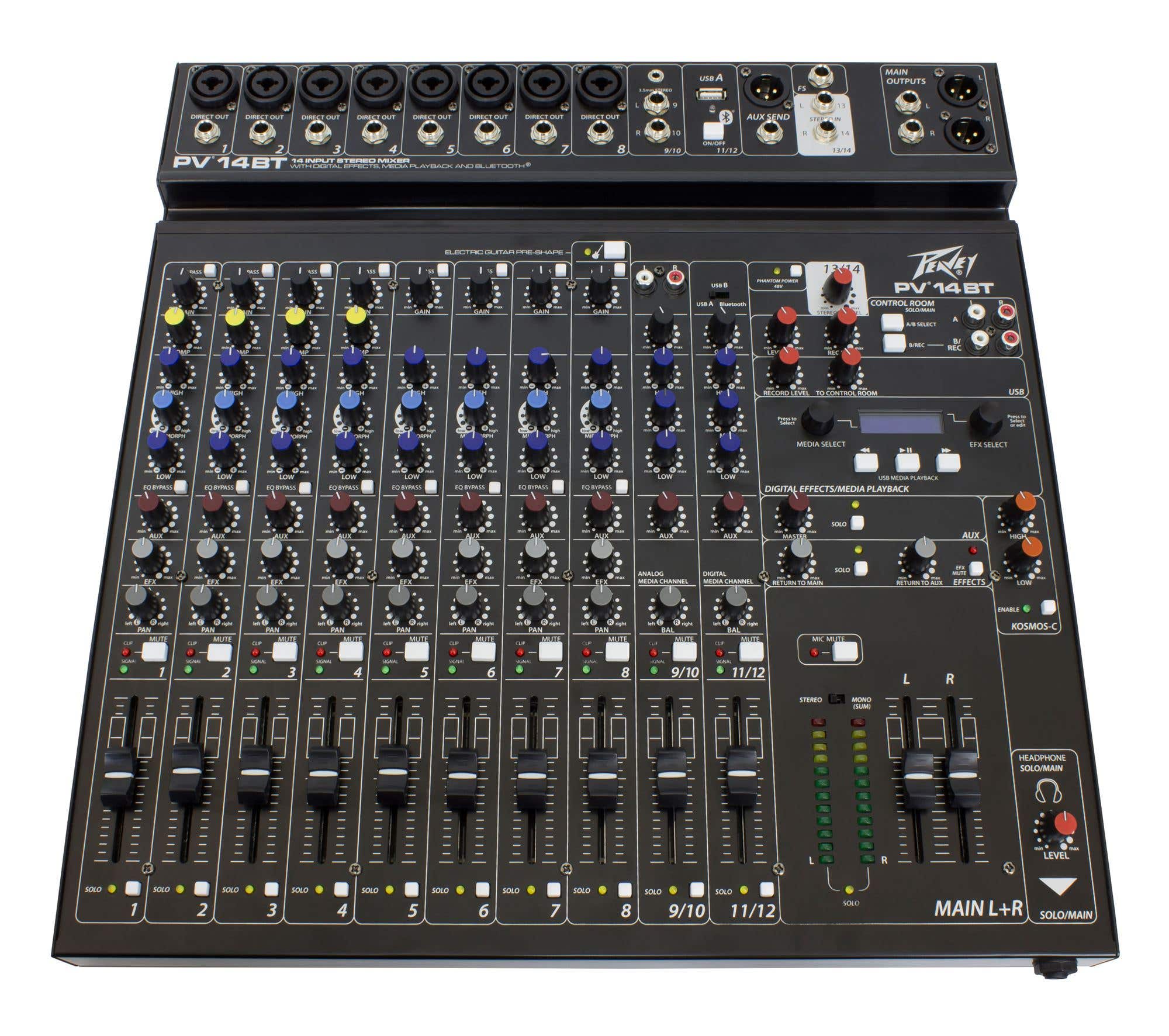 Peavey PV 14 14 Channel Stereo Mixer with Compression and Bluetooth