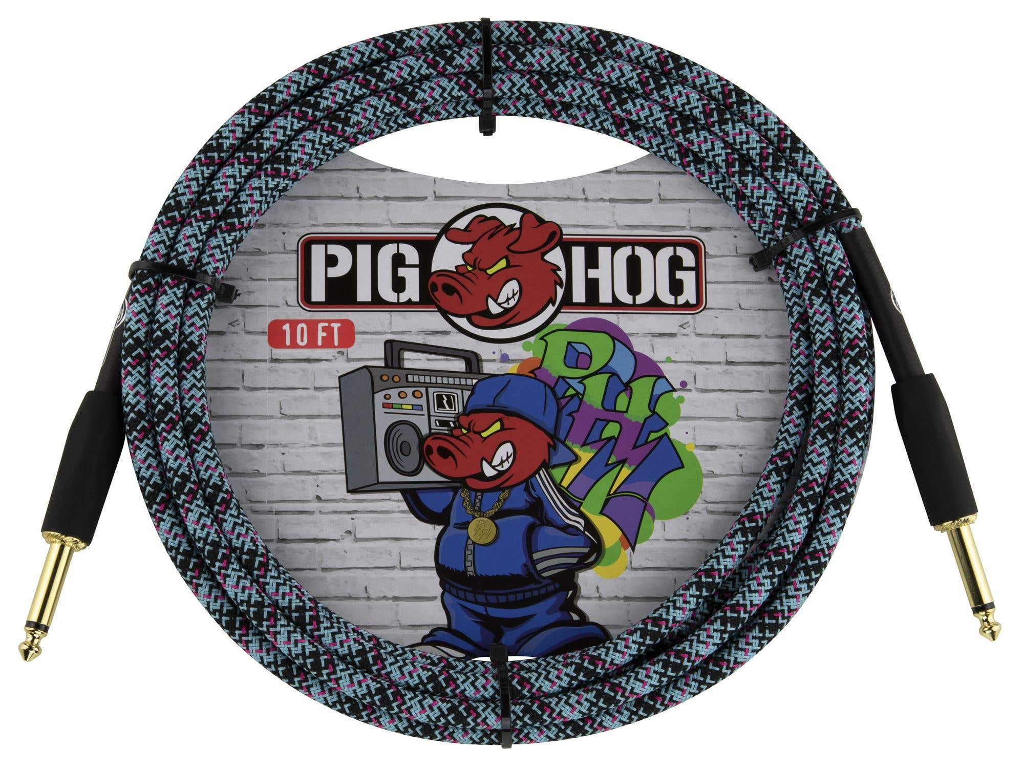 Pig Hog PCH10G Graffiti Instrument Cable Straight