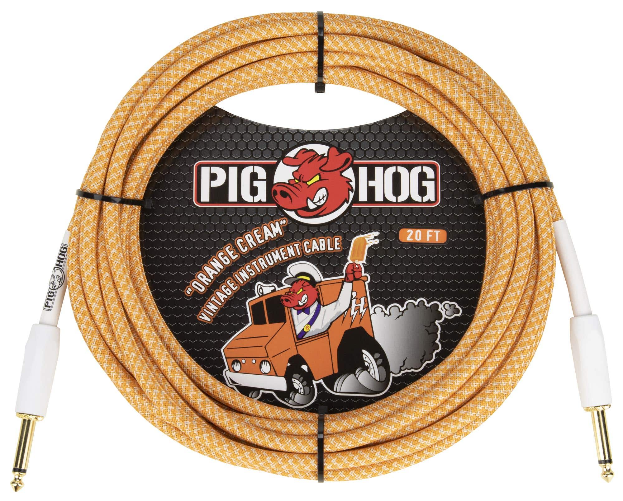 Pig Hog Instrument Cable 20 Foot Orange Creme