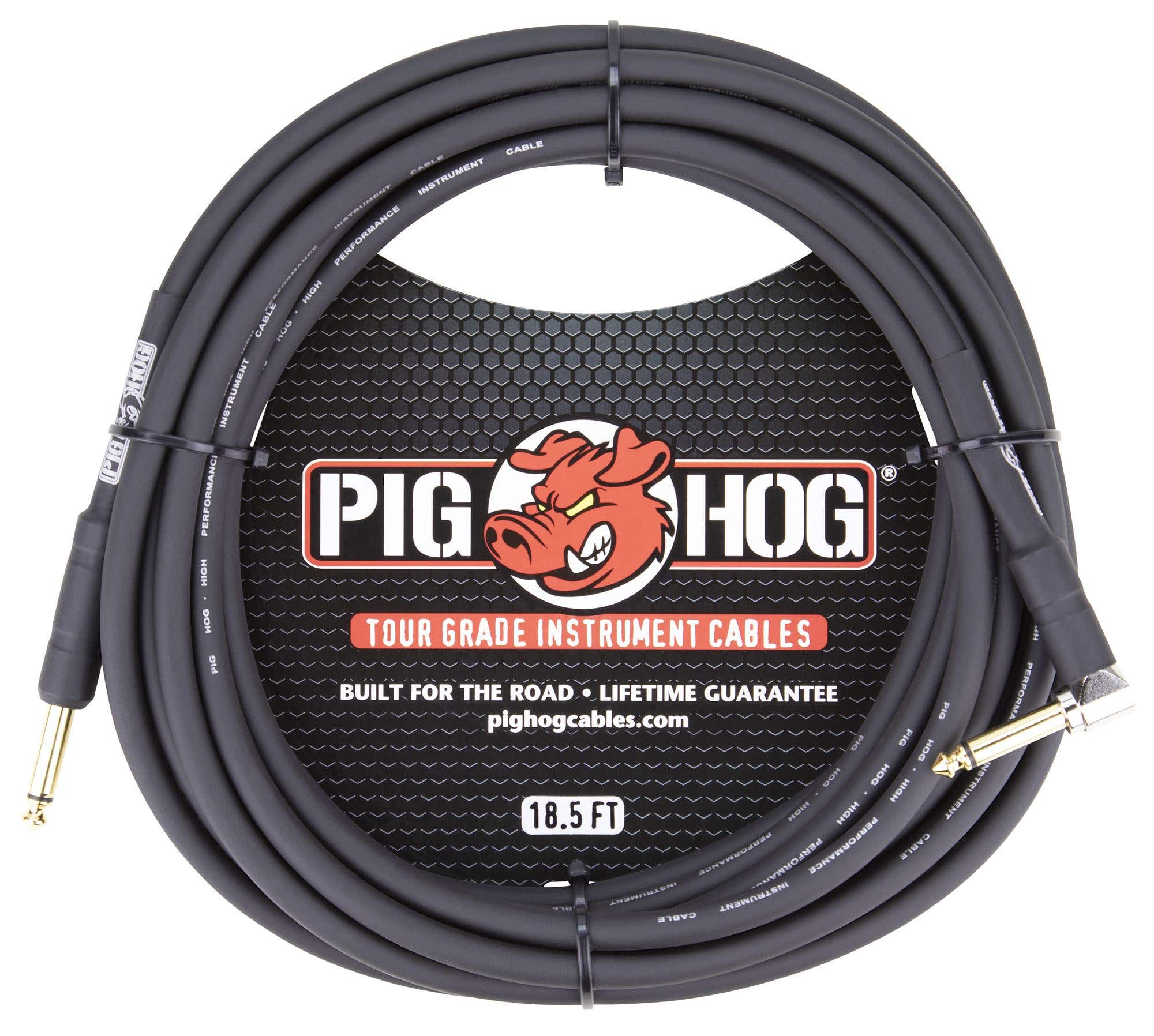 Pig Hog PH18R Right Angle Instrument Cable 18 Feet