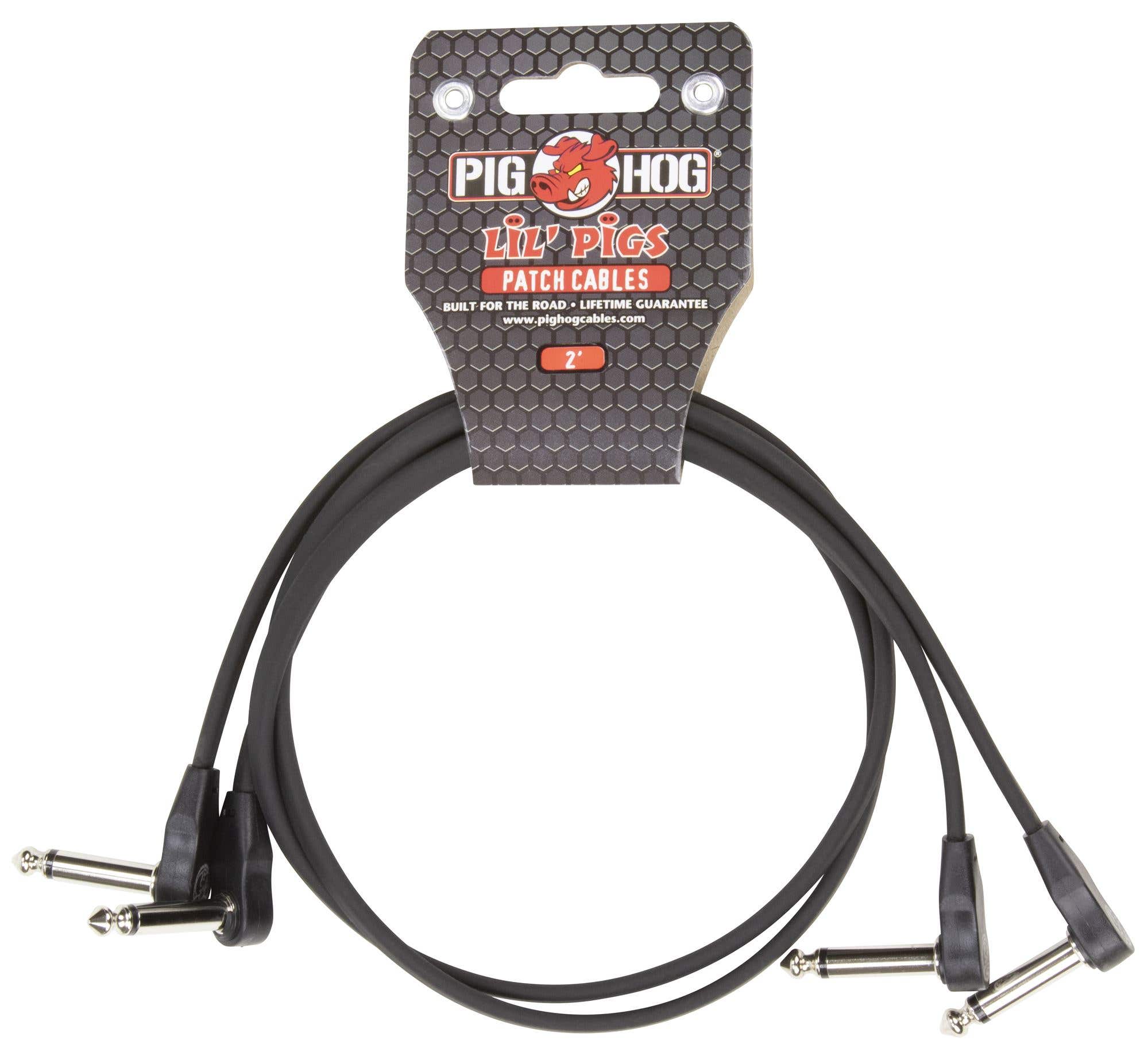 Pig Hog Lil' Pigs Low Profile Patch Cables 2ft 2 Pack