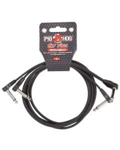 Pig Hog Lil' Pigs Low Profile Patch Cables 3ft 2 Pack