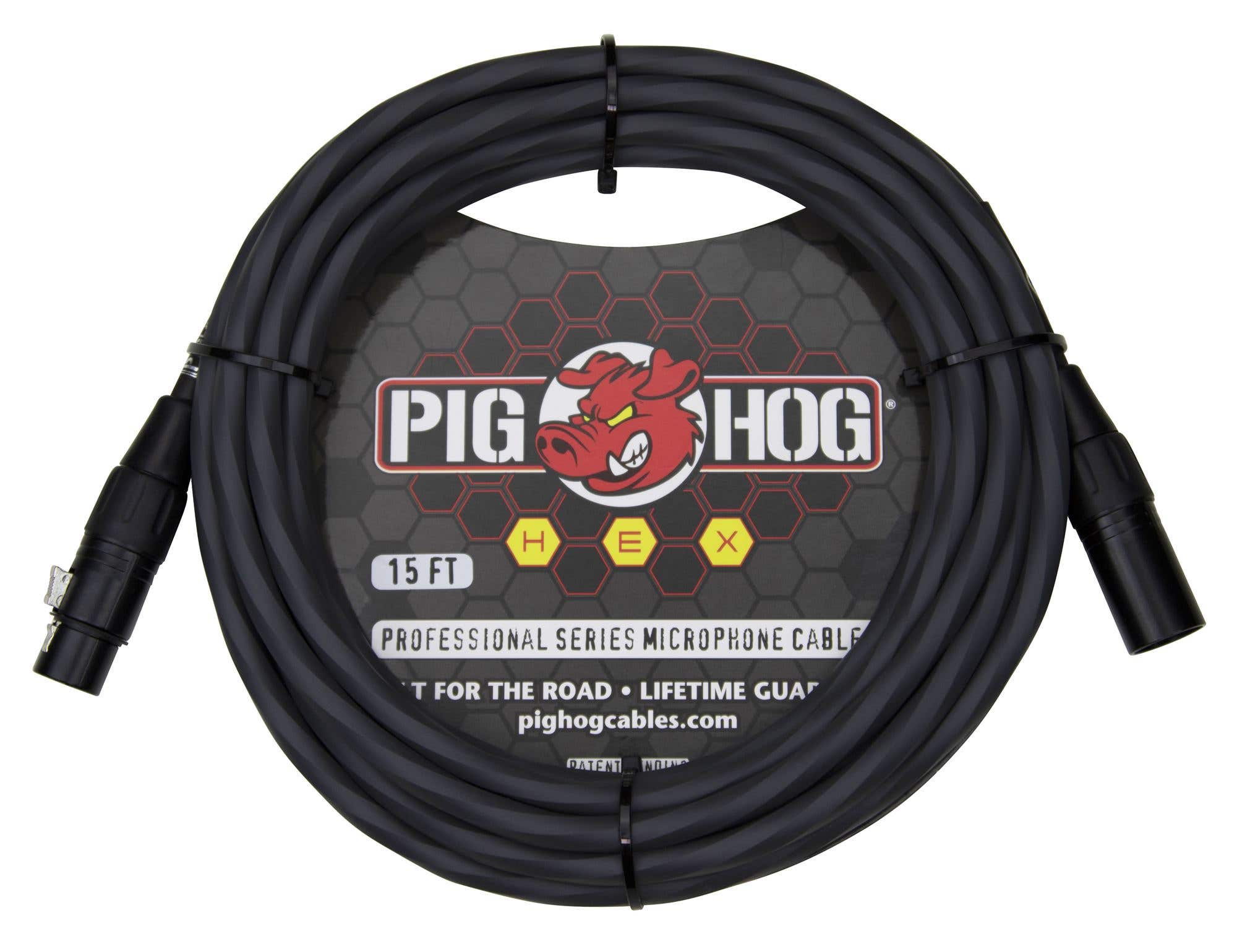 Pig Hog PHMH15GR Hex Series Mic Cable Grey 15 Feet