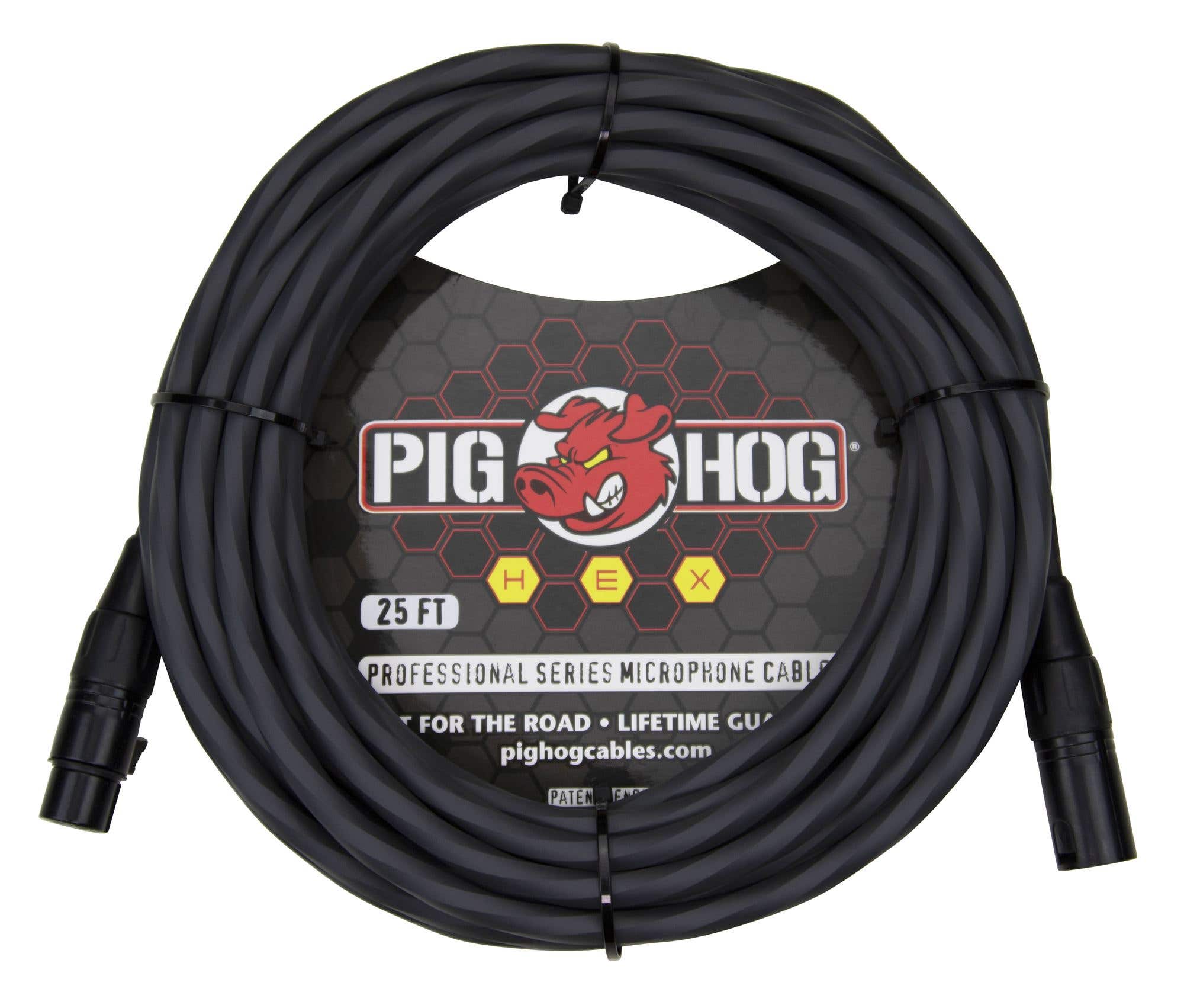 Pig Hog PHMH25GR Hex Series Mic Cable Grey 25 Feet