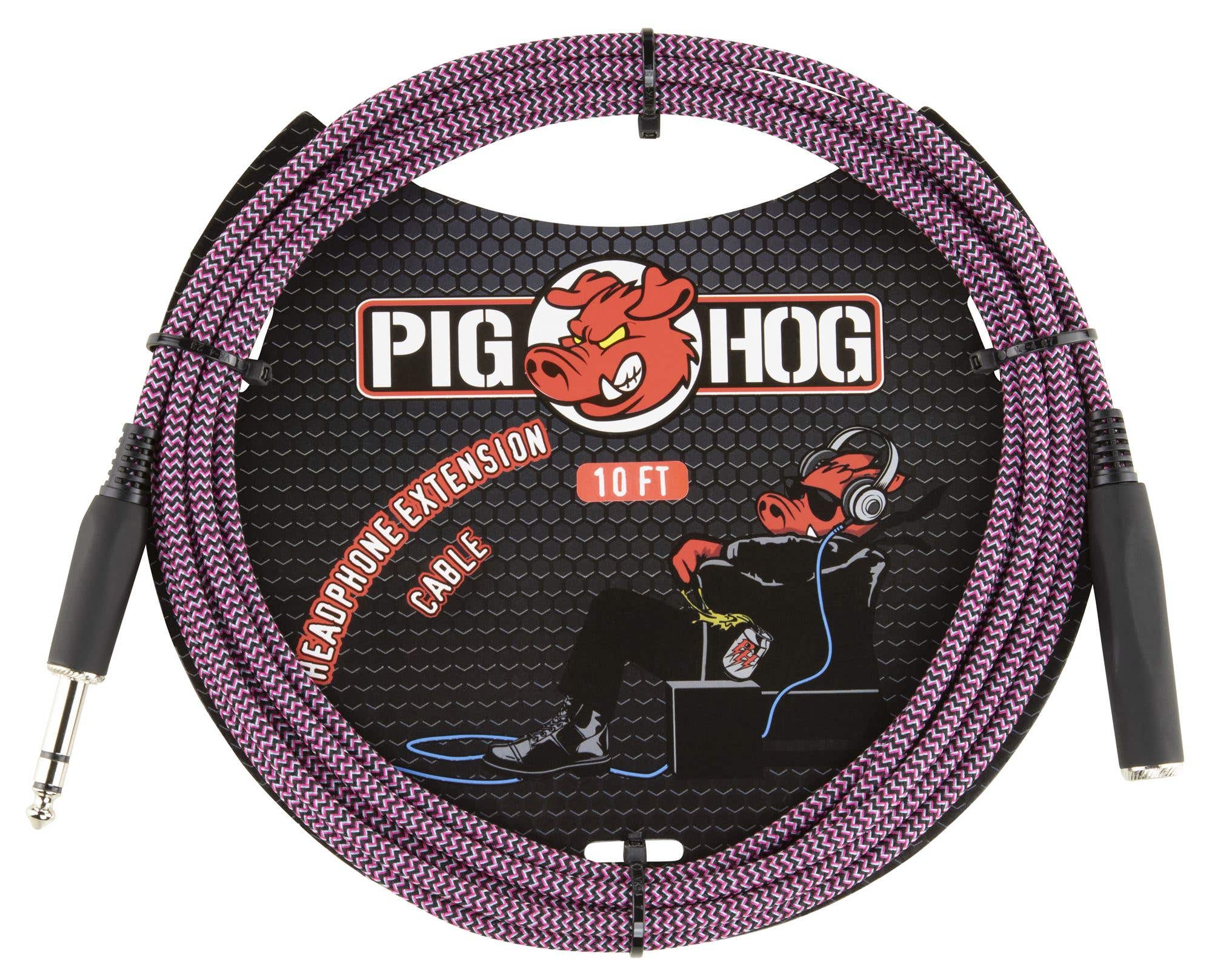 Pig Hog PHX14-10RPP Headphone Extension Cable 10' Riviera Purple