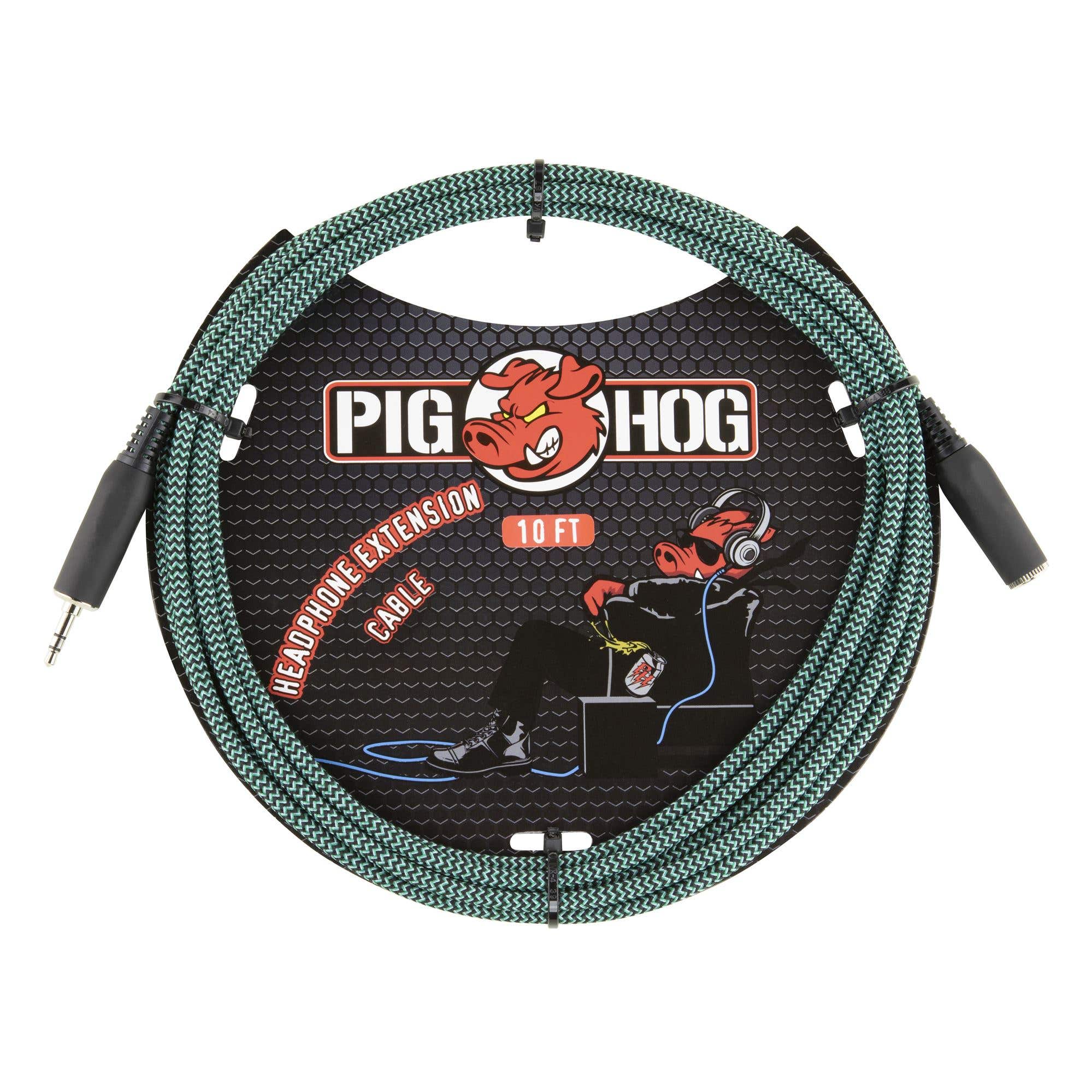 Pig Hog PHX35-10TAB Headphone Extension Cable 10' Tahitian Blue