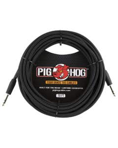 Pig Hog PTRS30BK Black Woven TRS Cable 30'