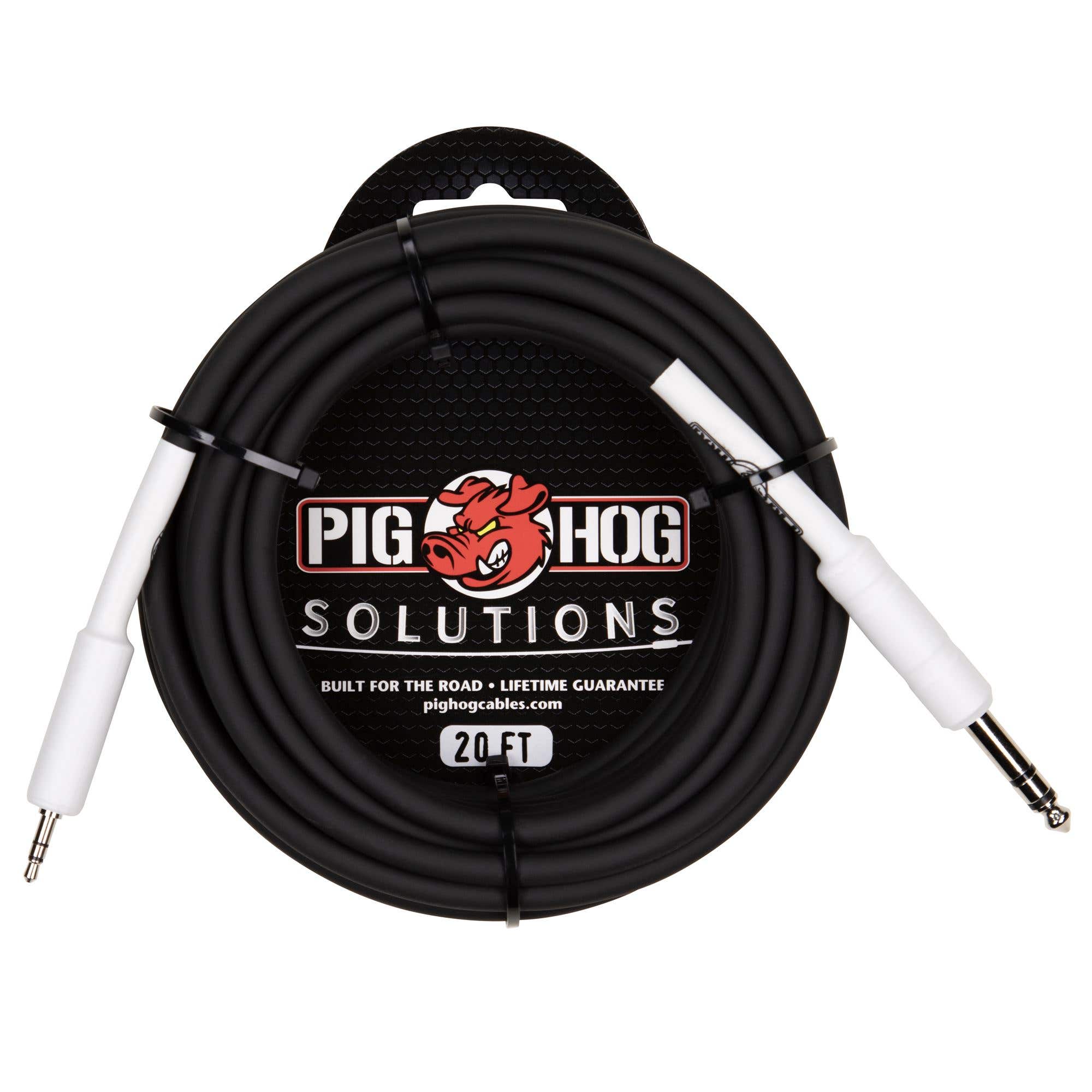 Pig Hog PX48J20 1/4" TRS to 1/8" Cable 20'