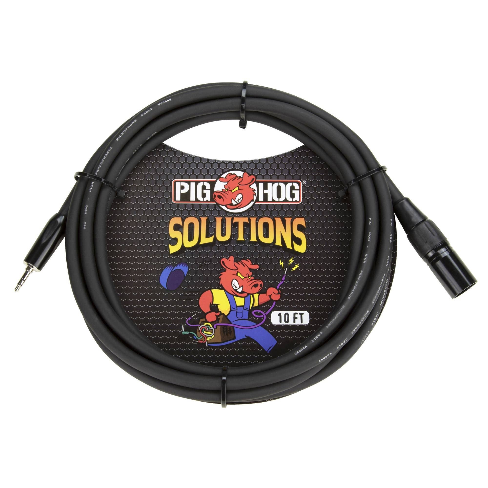 Pig Hog PX-M35XM10 3.5mm TRS to Male XLR Cable