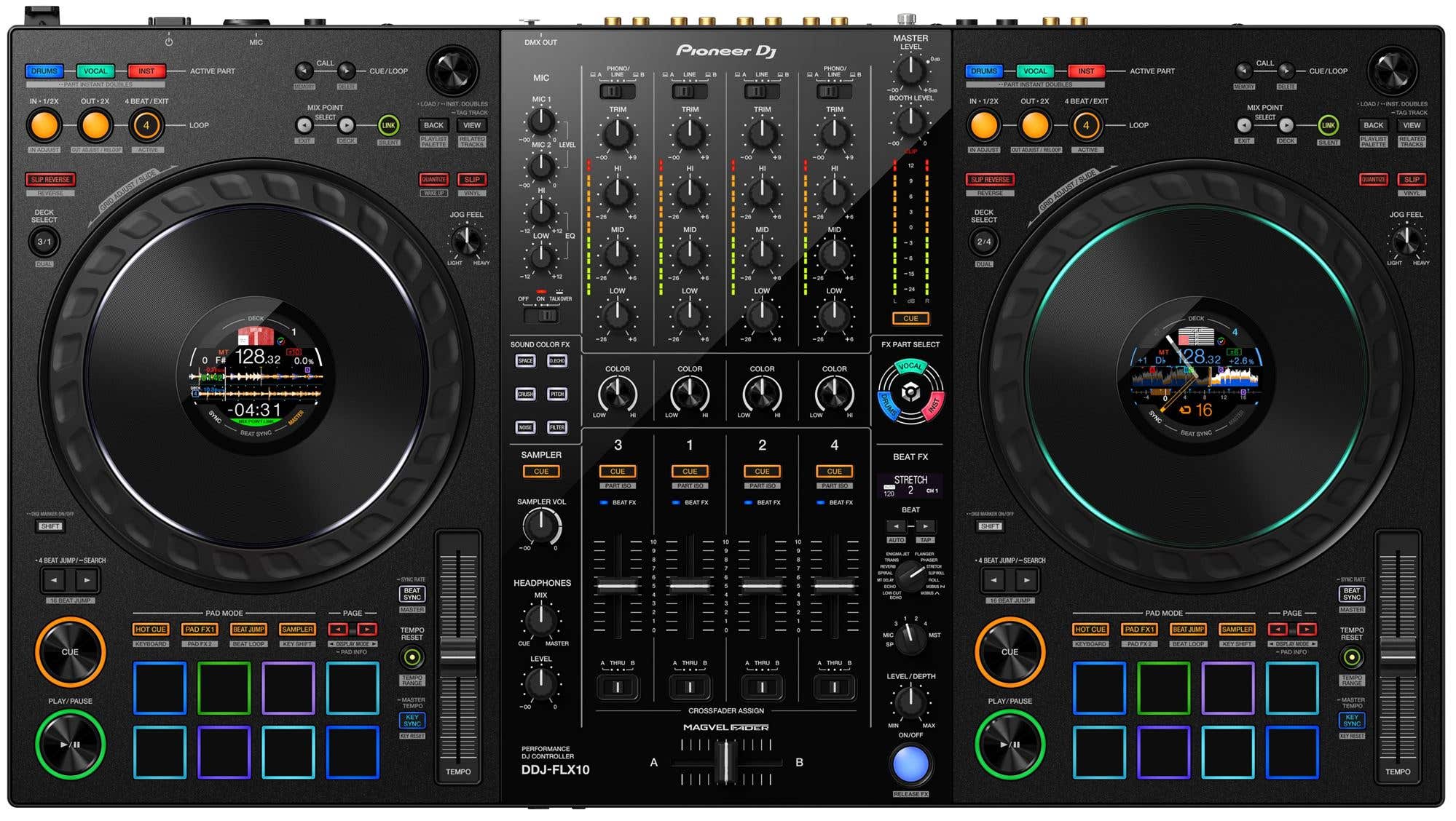 Pioneer DJ DDJ FLX10 Professional DJ Controller Black