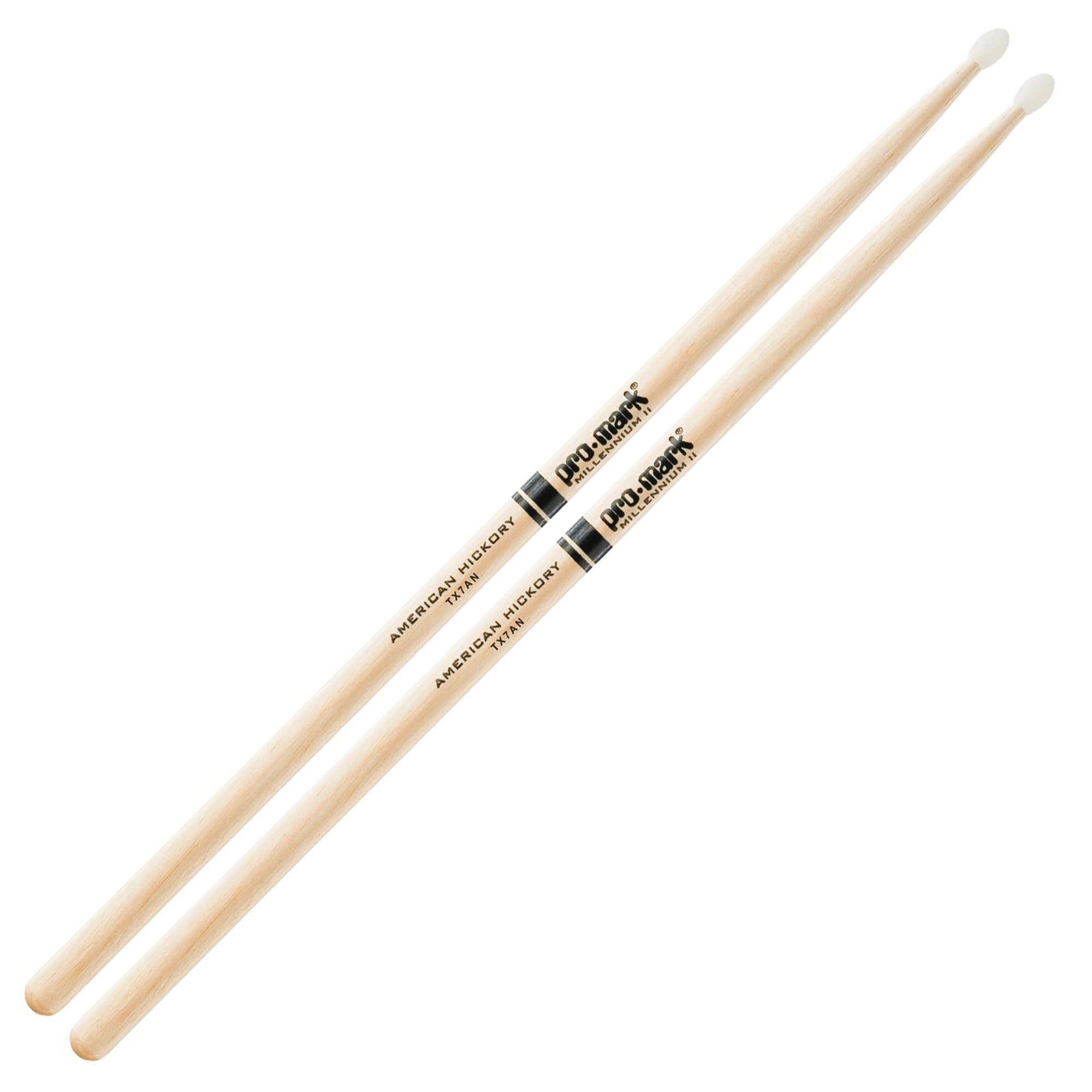 ProMark 7A American Hickory Drum Sticks Nylon Tip