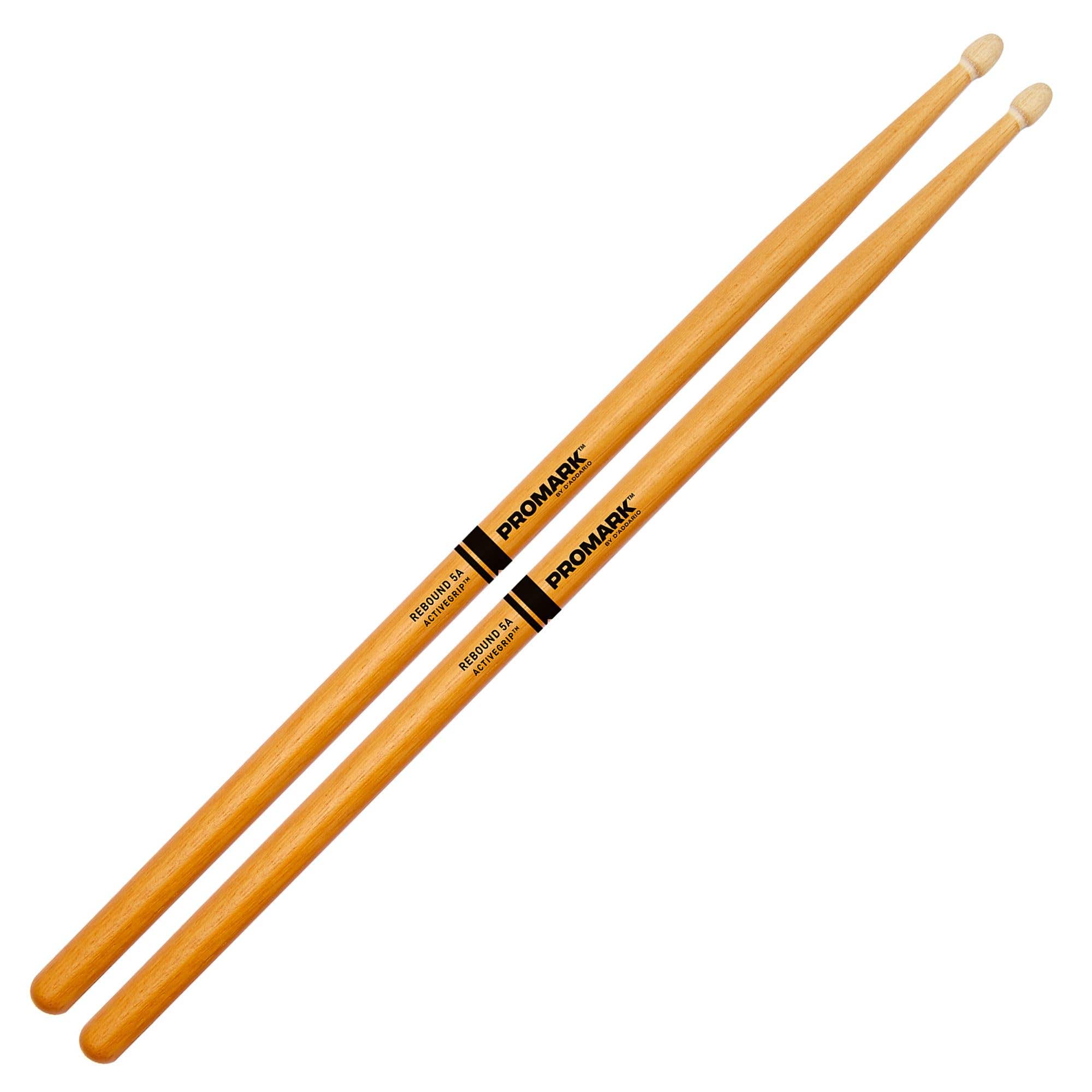 ProMark Rebound 5A ActiveGrip Clear Wood Tip Drumsticks Pair