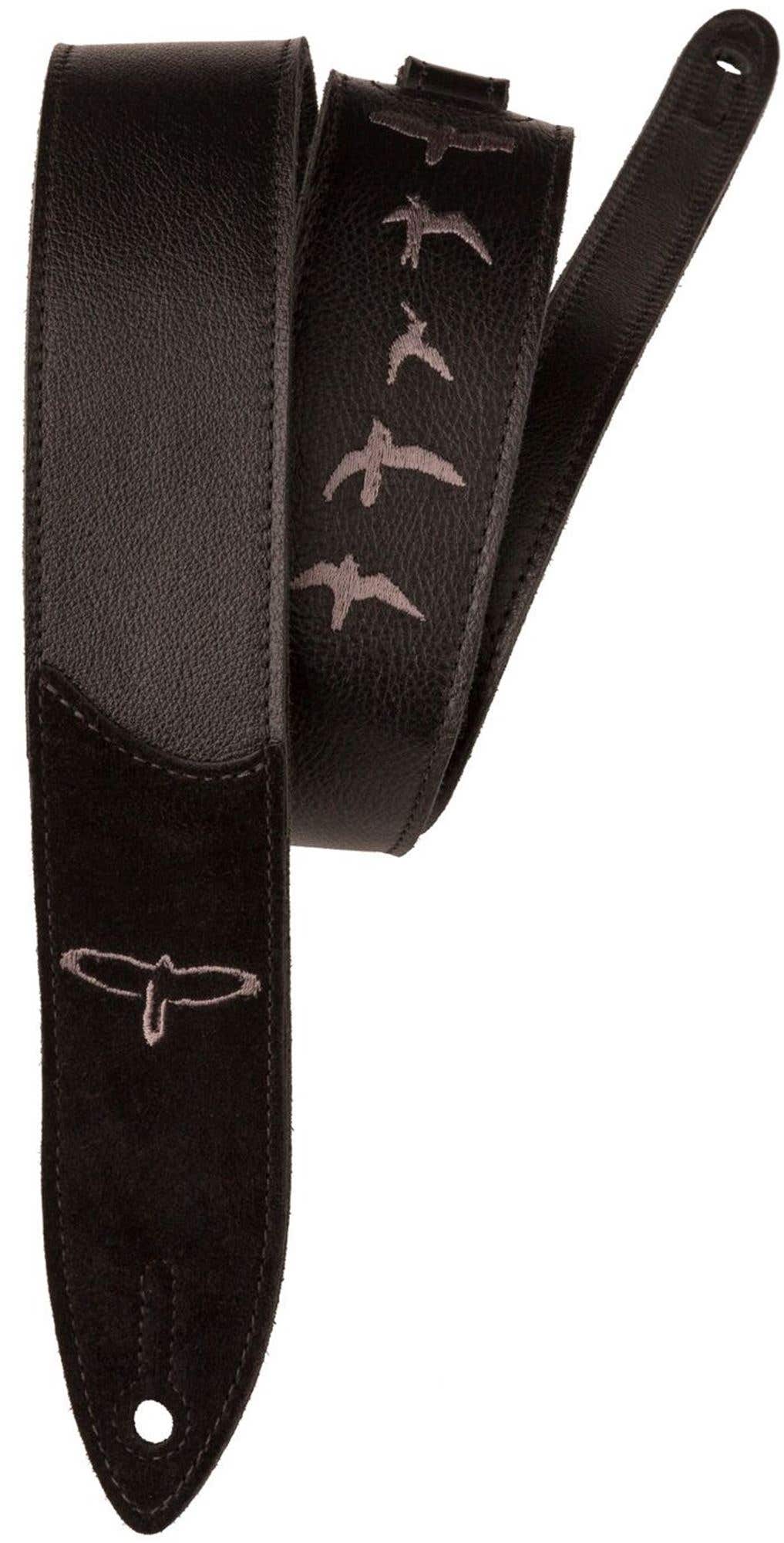 PRS Premium Leather Guitar Strap Embroidered Birds