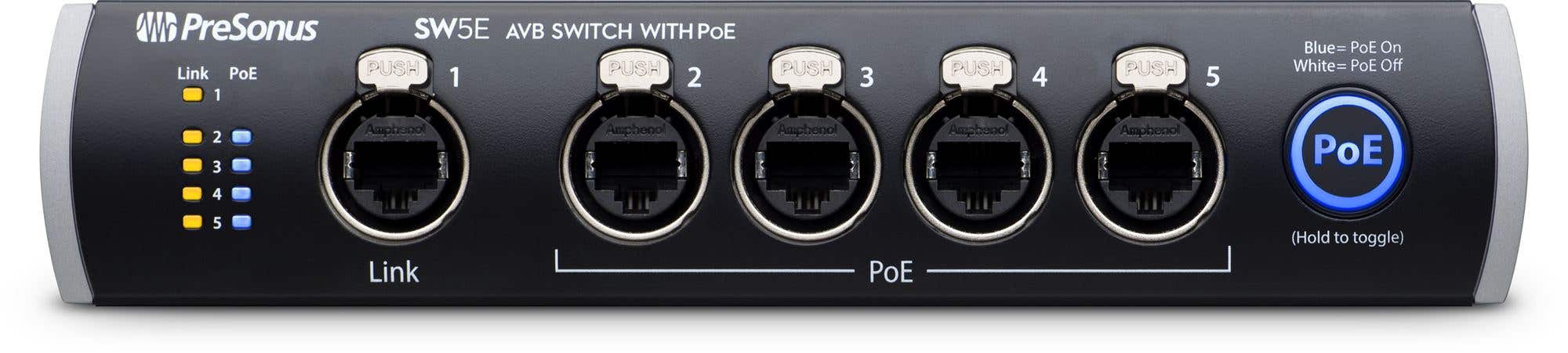 PreSonus SW5E 5-Port AVB Ethernet Switch with PoE
