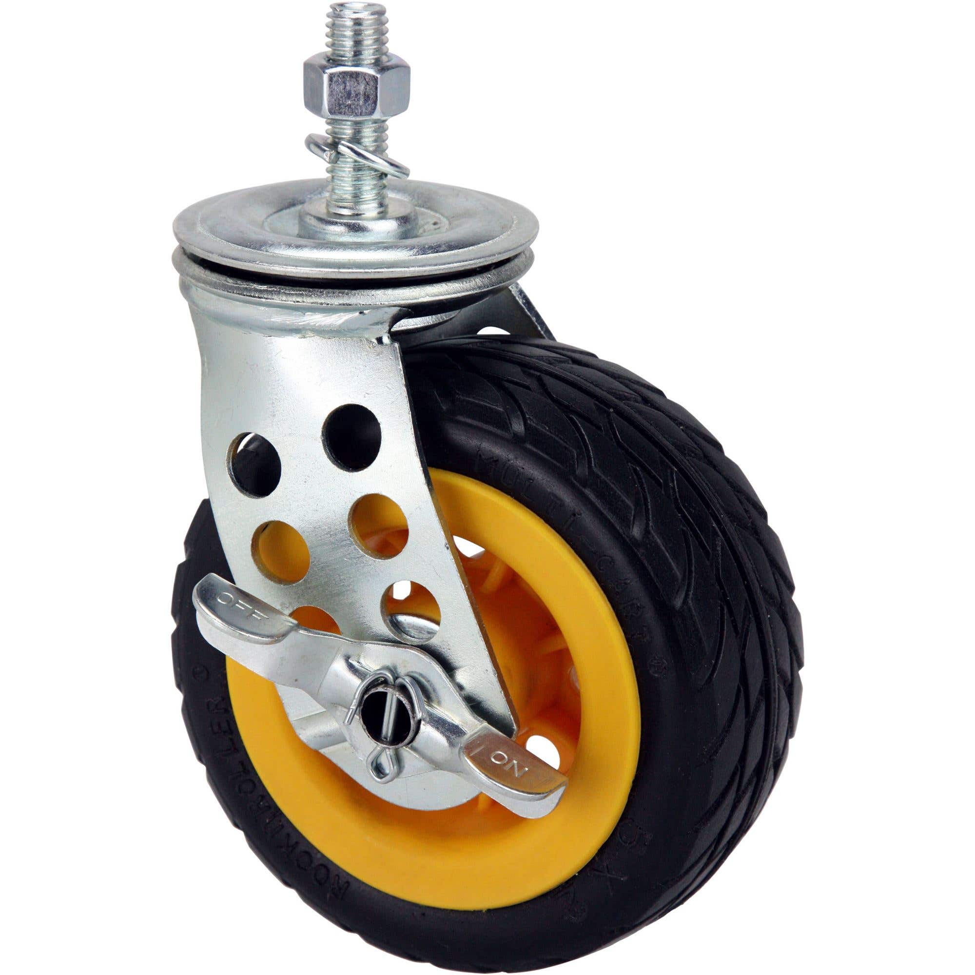 Rock-N-Roller RCSTR5X2 Ground Glider Wide Caster with Brake 5" x 2"