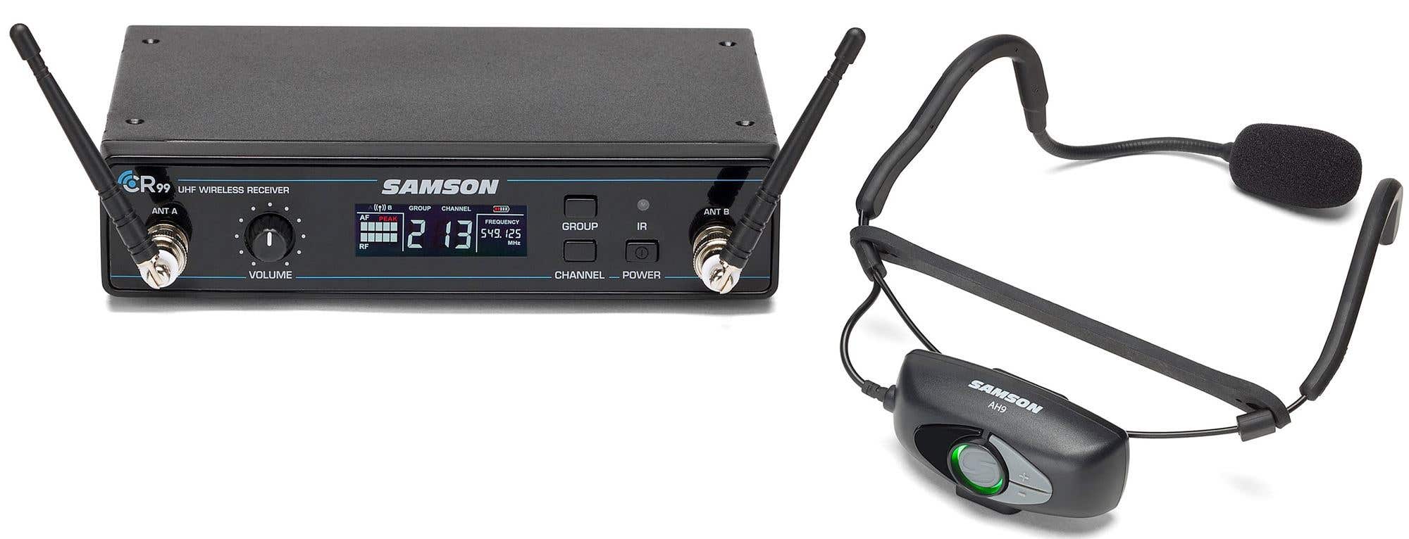 Samson Airline 99 Wireless Fitness Headset QE Microphone System Band D