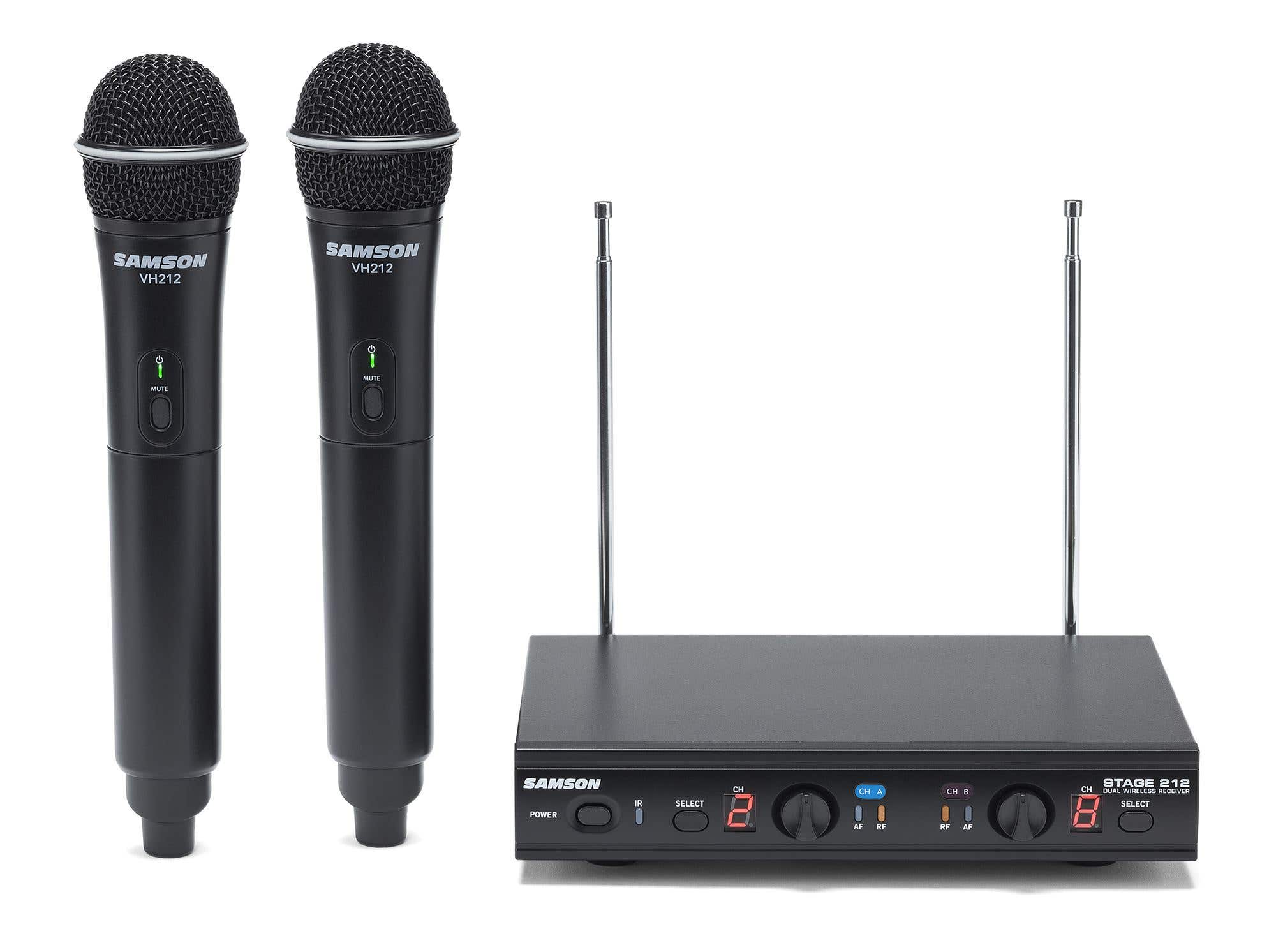 Samson Stage 212 Dual Handheld VHF Wireless - Frequency Agile
