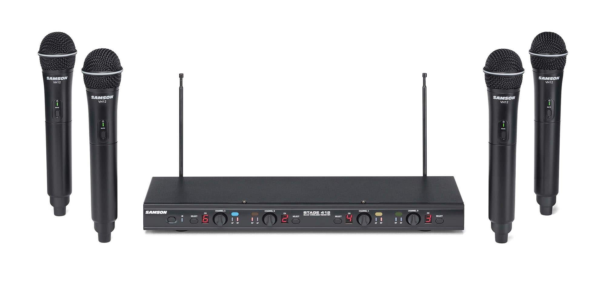 Samson Stage 412 Quad Channel Handheld VHF Wireless System