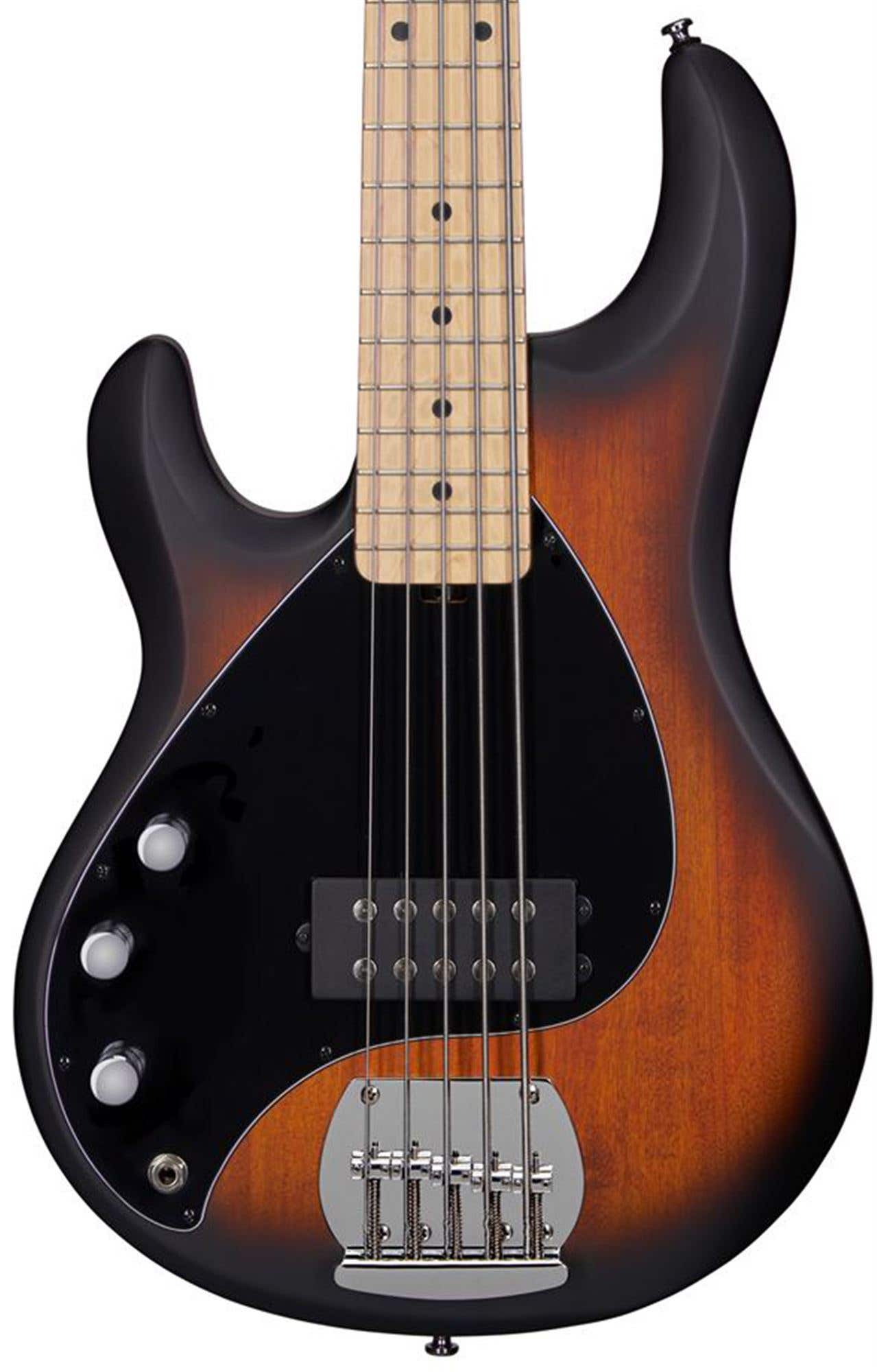 Sterling RAY5 Left Handed 5-String Bass Guitar Vintage Sunburst