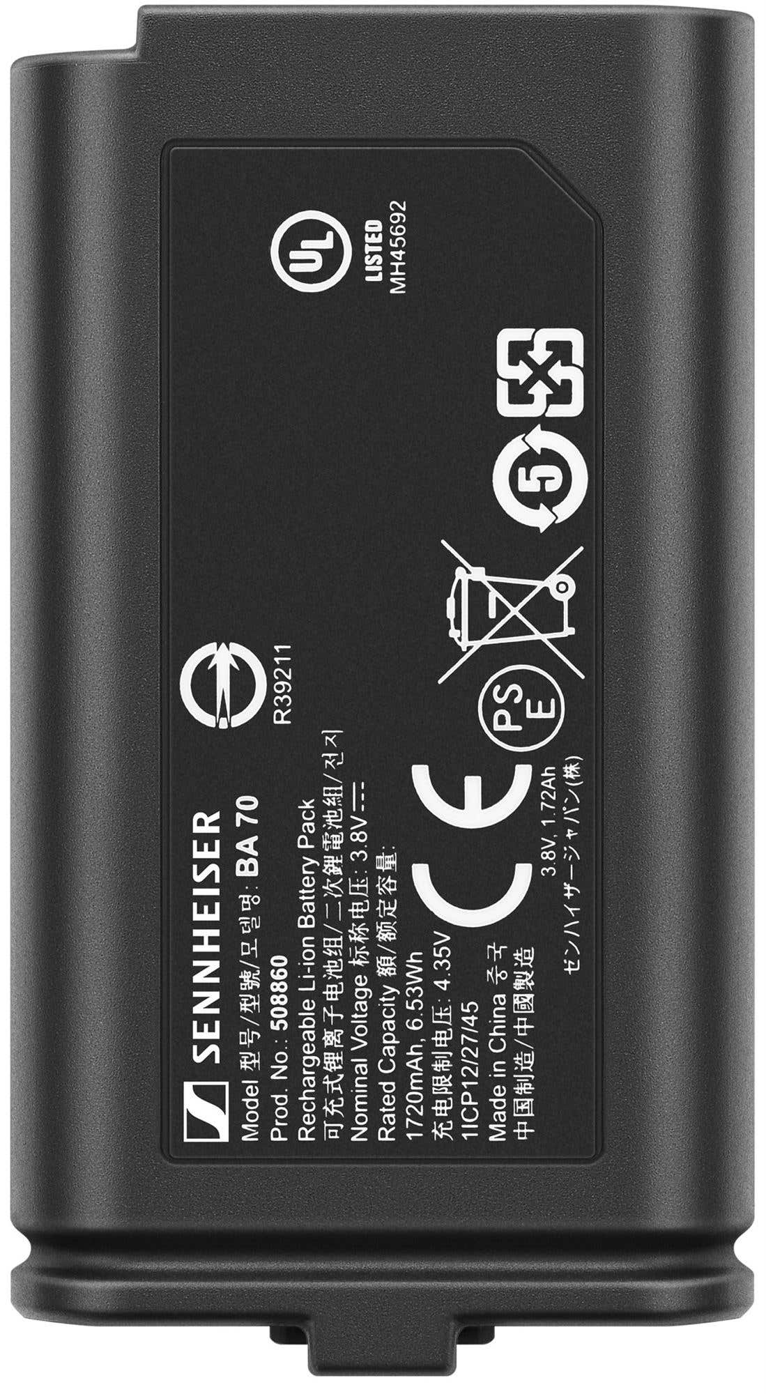 Sennheiser BA 70 Lithium Ion Rechargable Battery