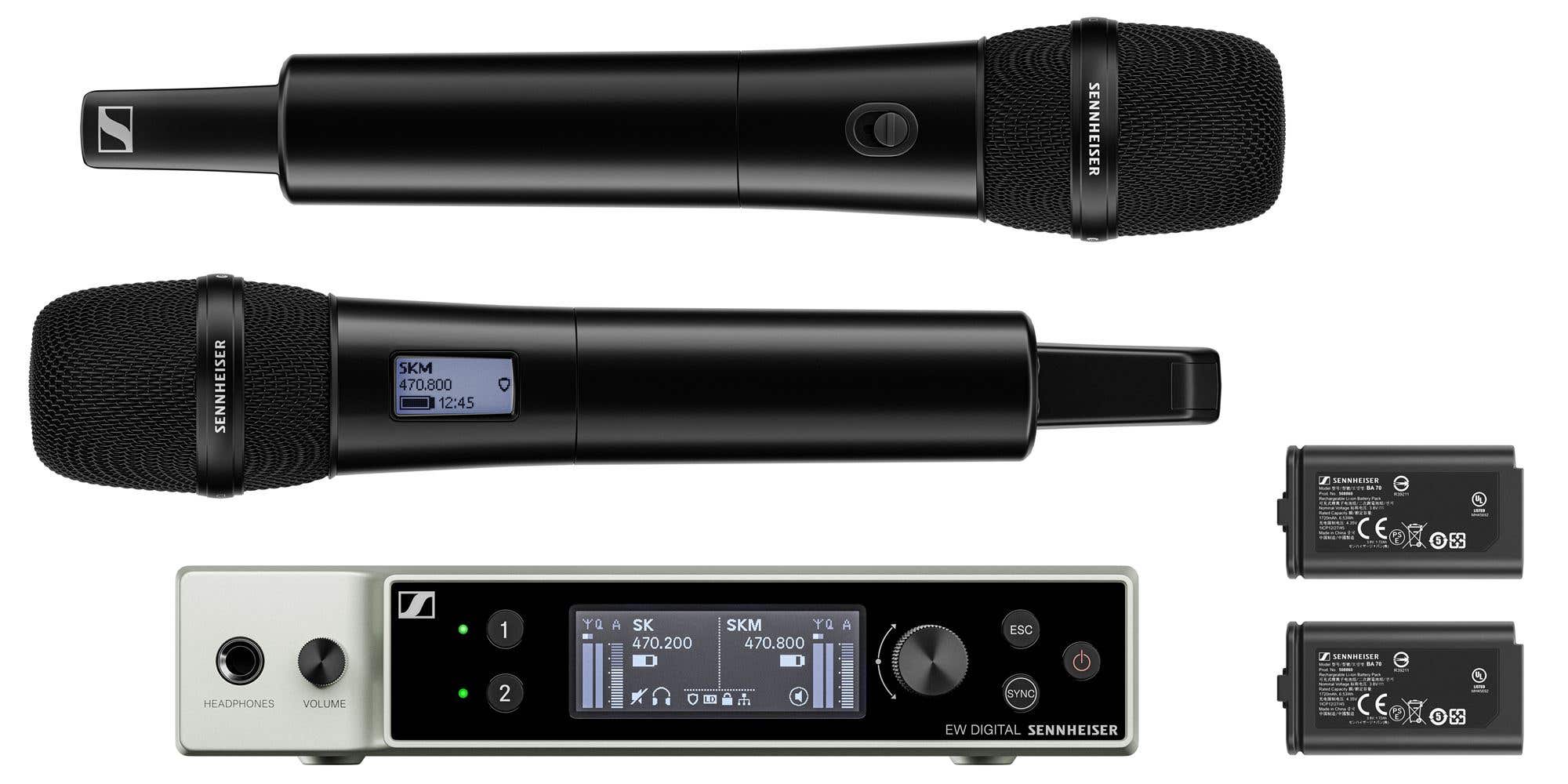 Sennheiser EW-DX Evolution Digital Dual e835 Vocal Set Group R1-9