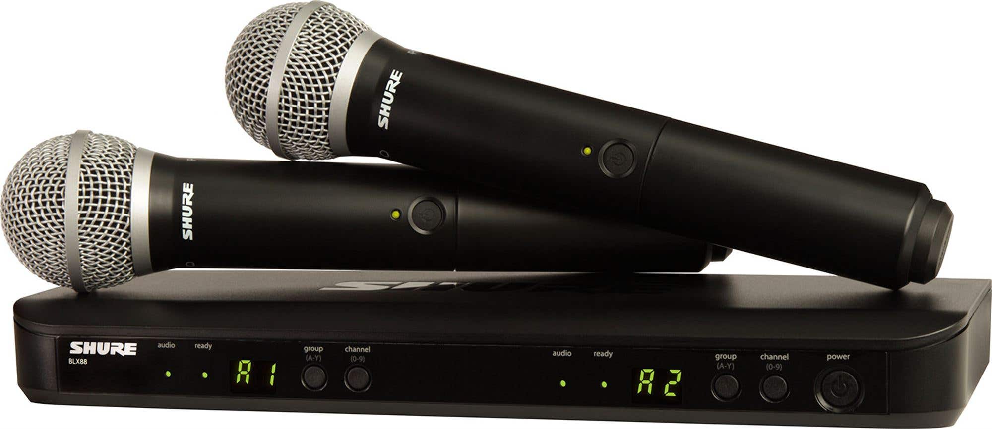 Shure BLX 288PG58 Dual Handheld Wireless Microphone System Band H9