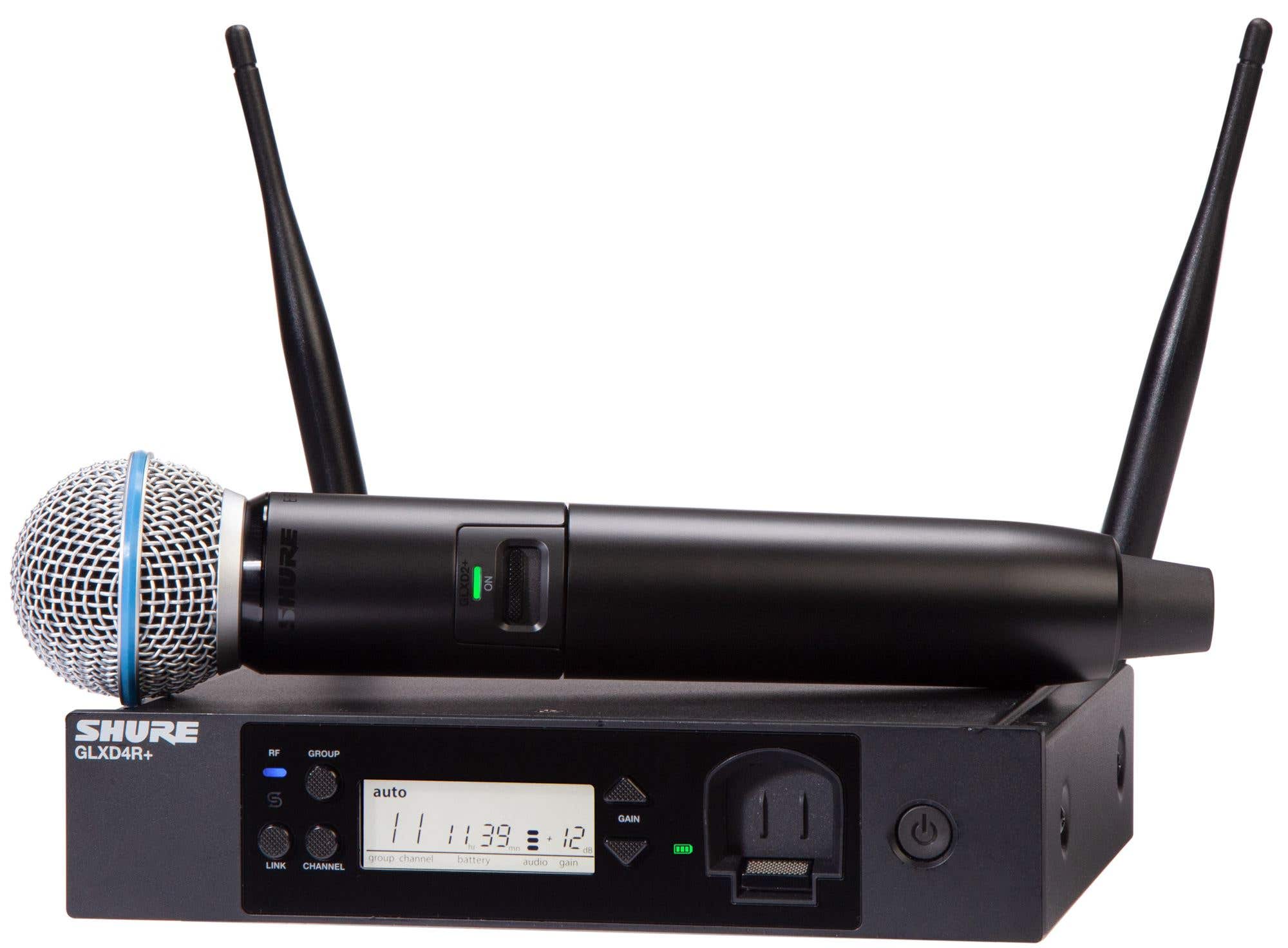 Shure GLXD24R Plus Dual Band Vocal Wireless Handheld System with BETA58A