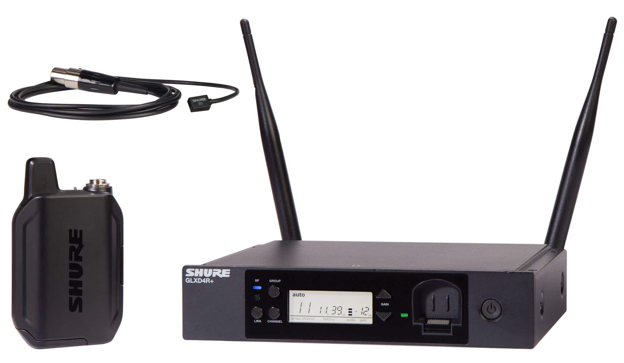 Shure GLXD14R Plus Dual Band Lavalier Wireless System with WL93