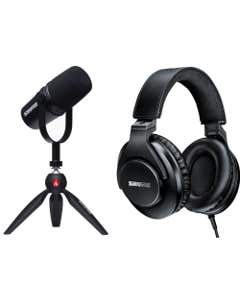 Shure MV7-K-BNDL Recording Kit MV7 USB Mic With Tripod Stand
