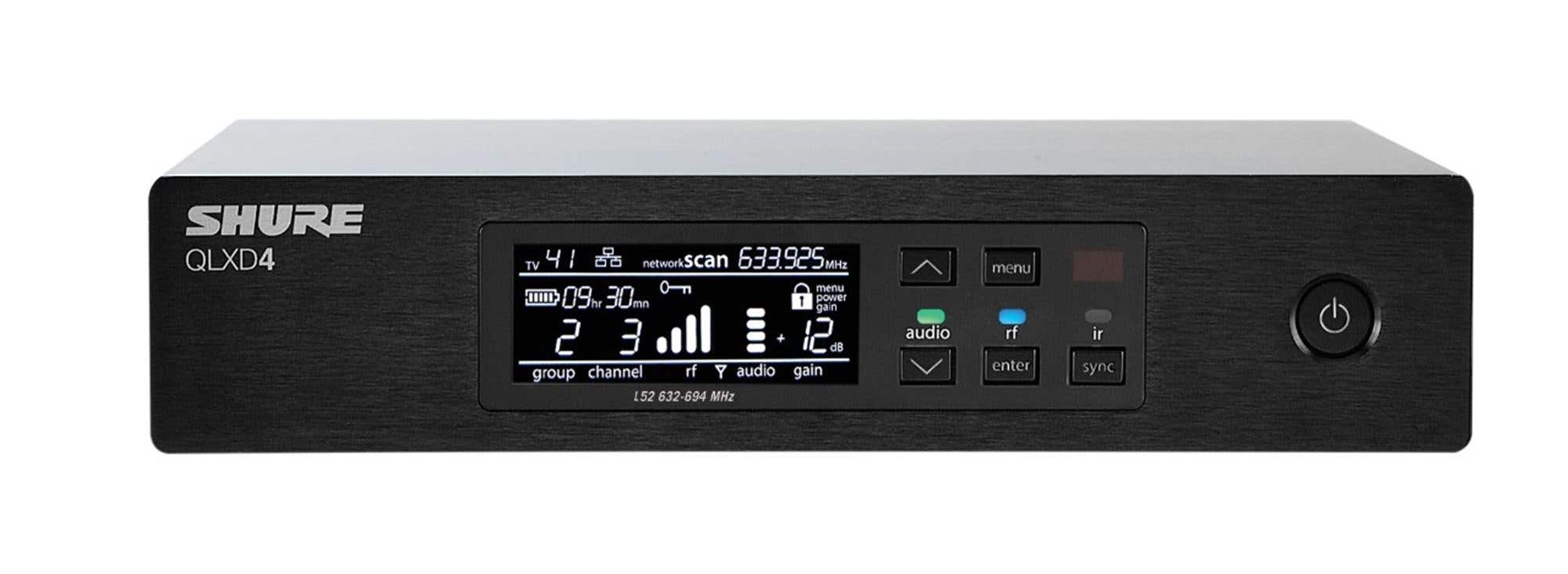 Shure QQLXD4 Half-Rack Single Channel Wireless Receiver