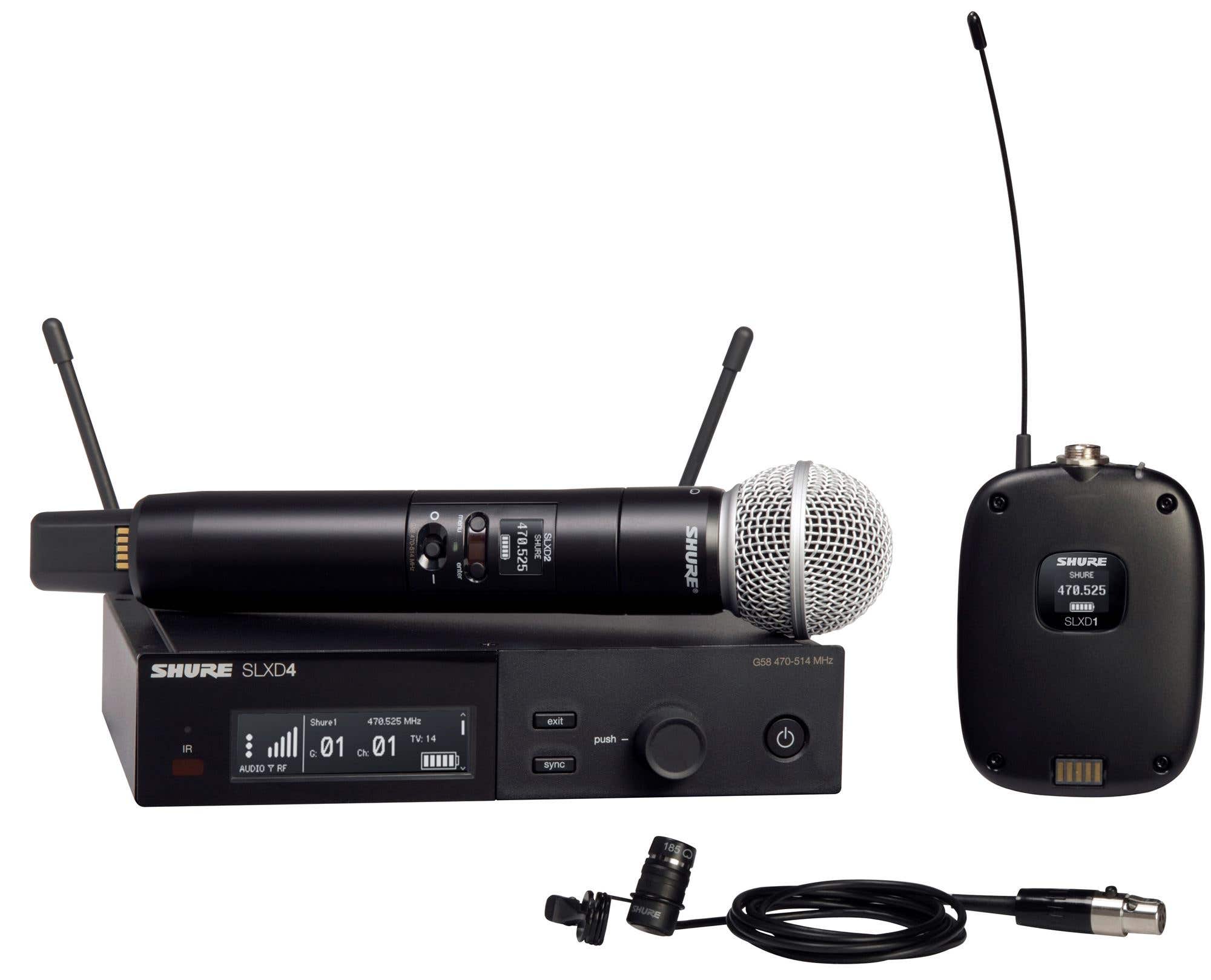 Shure SLXD124/85 SLX-D Combo Handheld and Lavalier Wireless System