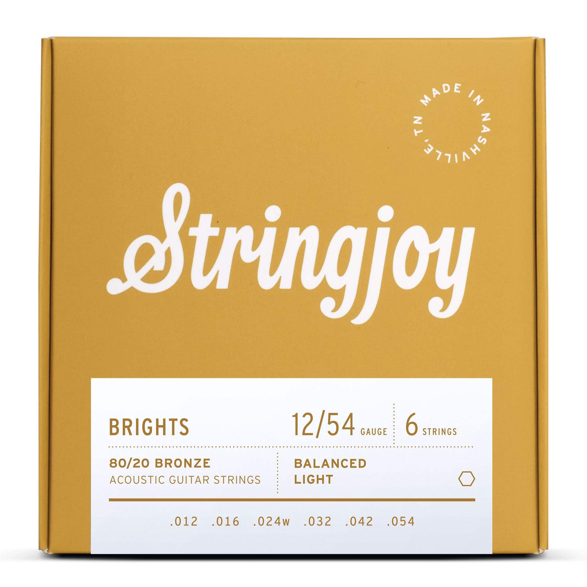 Stringjoy Brights 80/20 Bronze Acoustic Guitar Strings