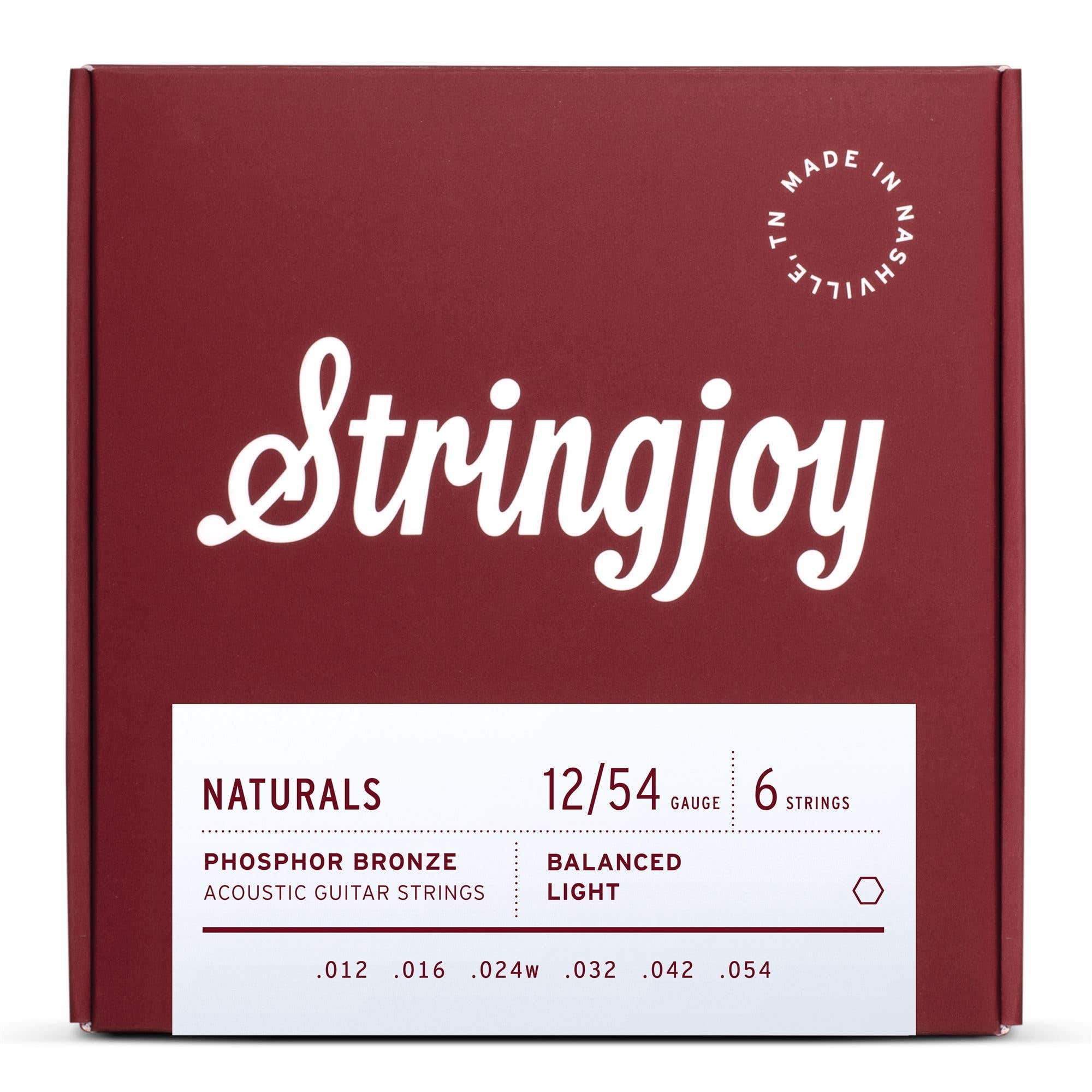 Stringjoy Naturals Phosphor Bronze Acoustic Guitar Strings