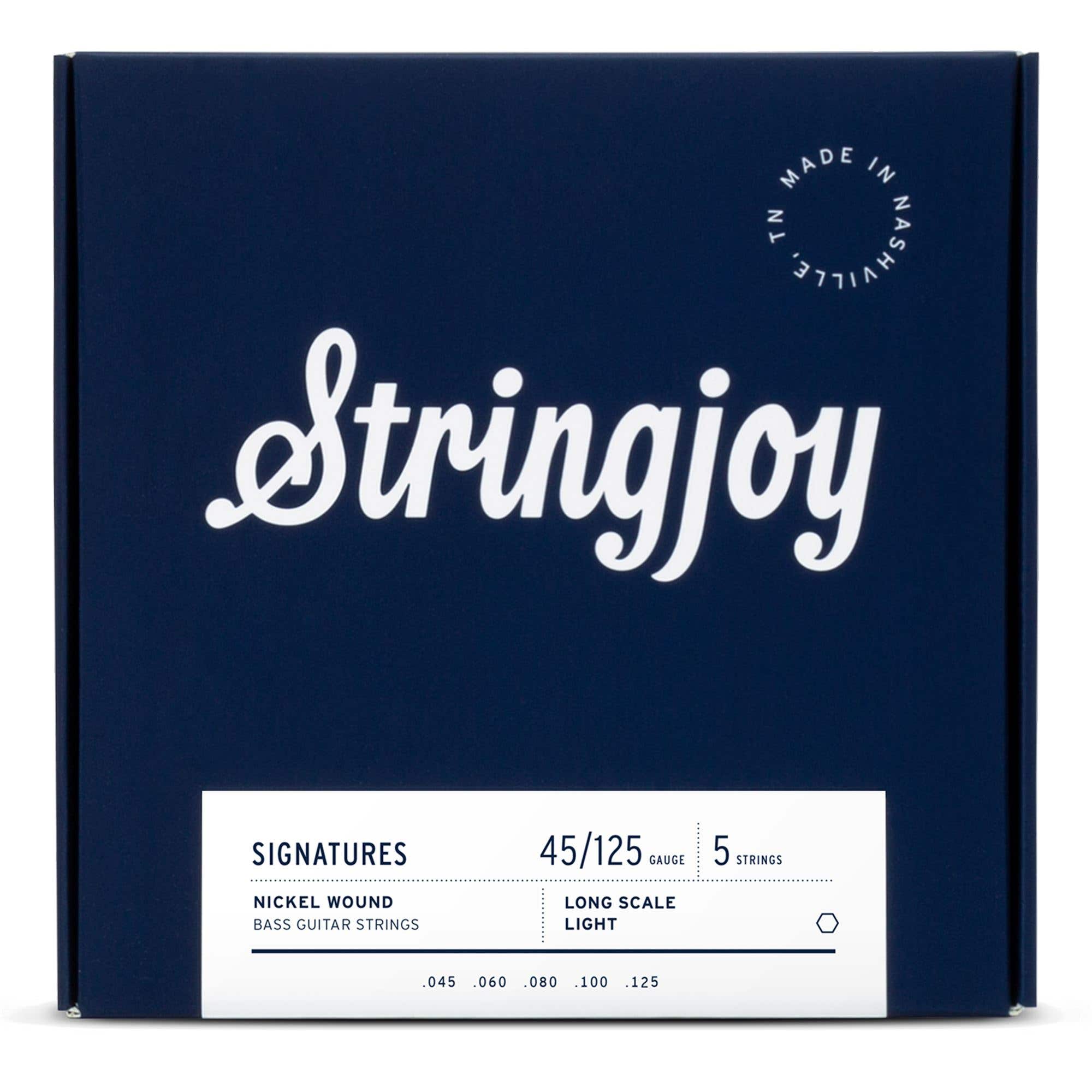 Stringjoy 5-String Long Scale Nickel Roundwound Bass Guitar Strings