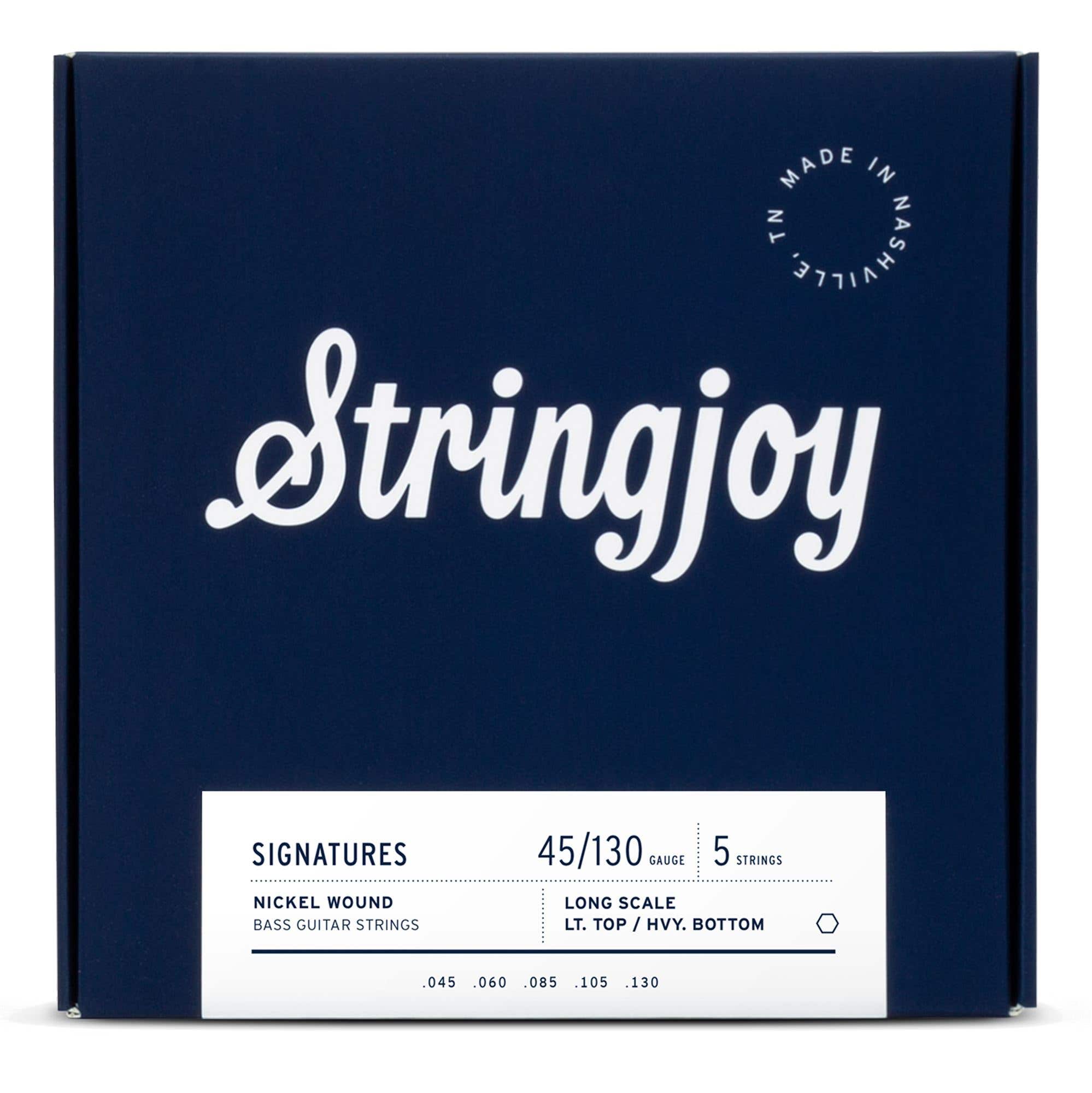 Stringjoy SJ-NBA45130LS Nickel Roundwound 5-String Bass Strings