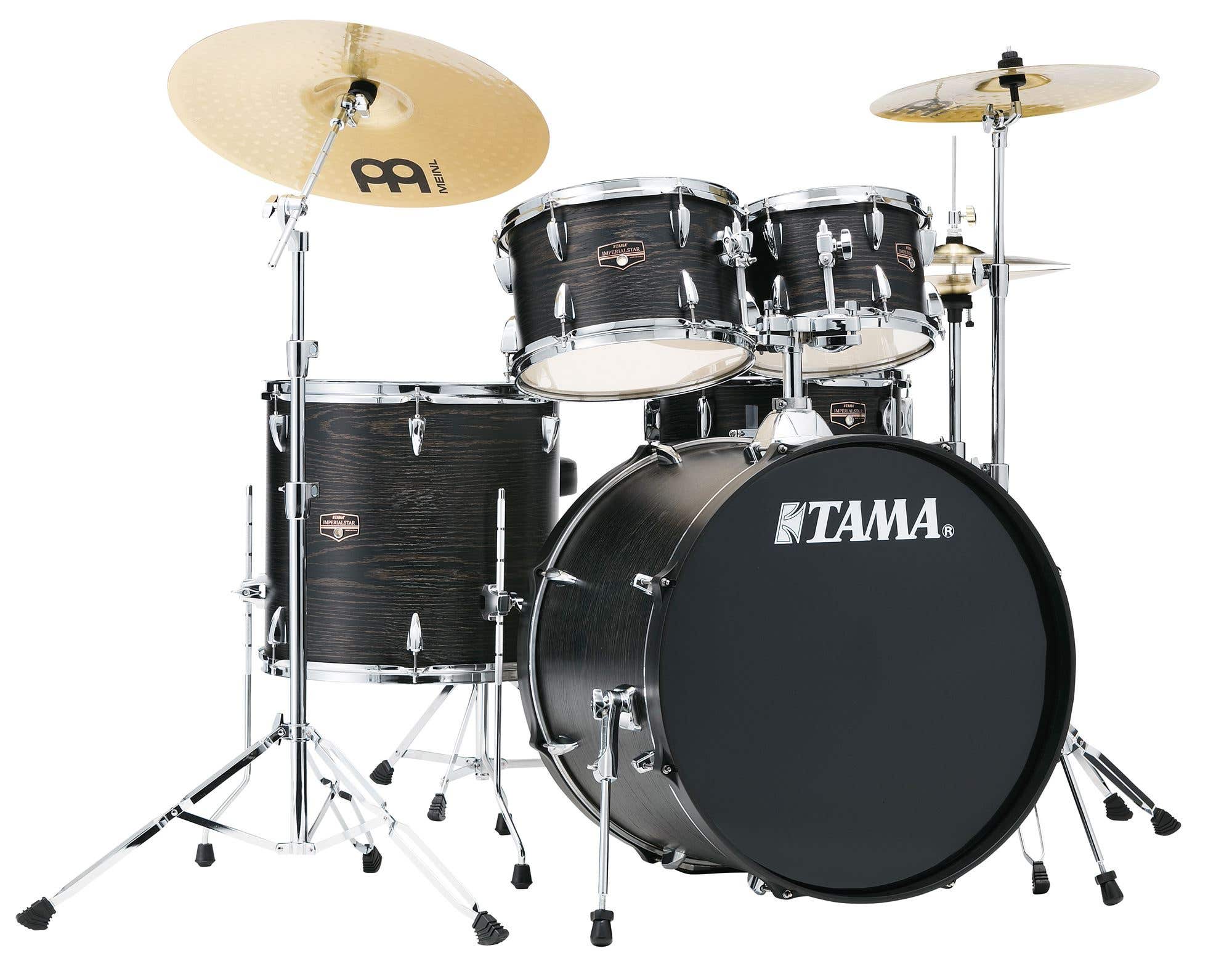 Tama Imperialstar 5 Piece With Meinl Cymbals Black Oak Wrap