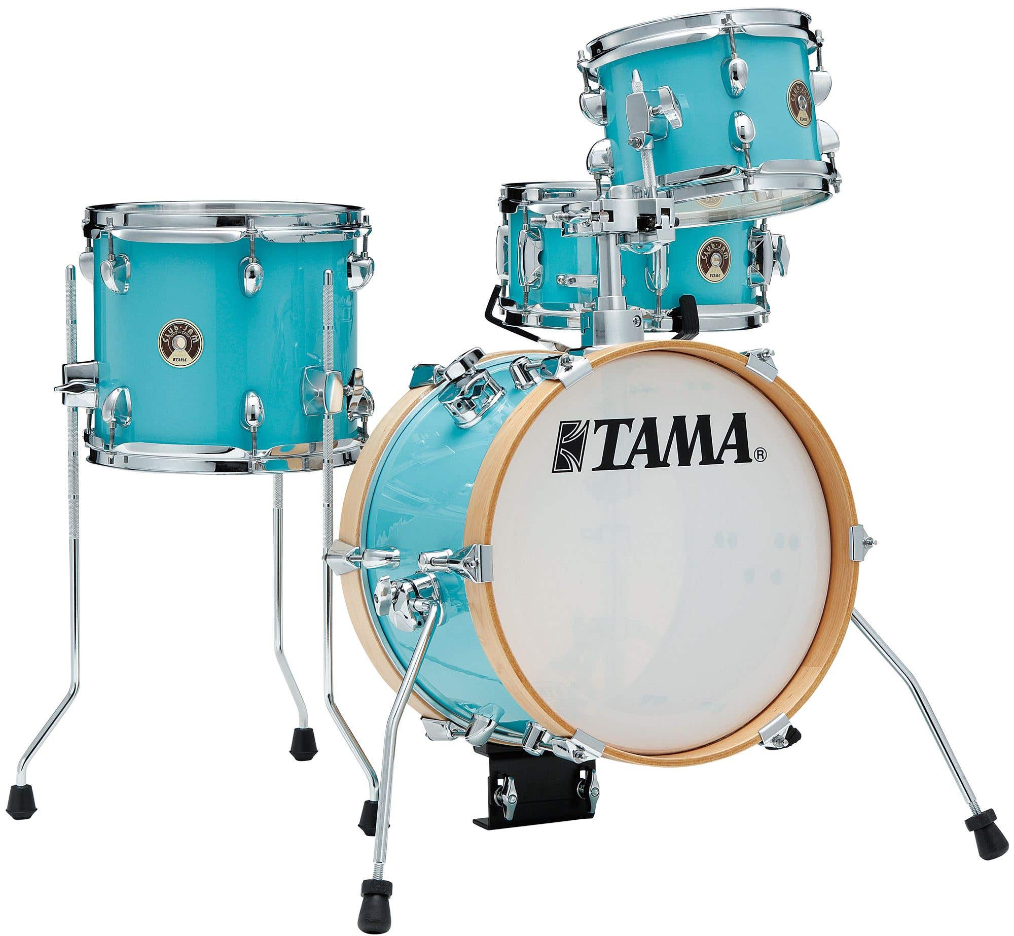 Tama Club JAM Flyer 4 Piece Shell Kit 14 Inch Bass Drum Aqua Blue