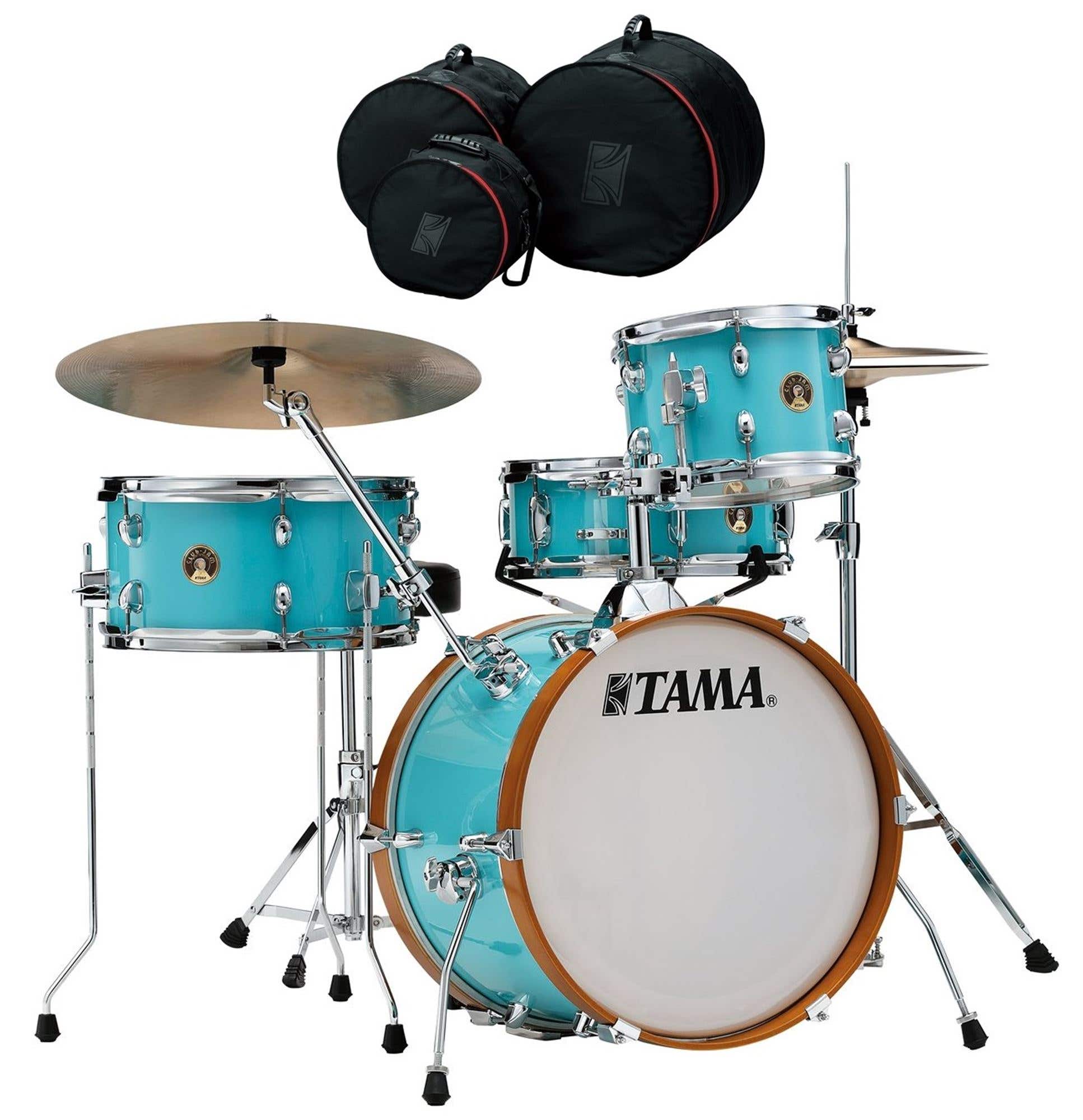 Tama Club JAM 4 Piece Shell Kit Aqua Blue With Bag Set