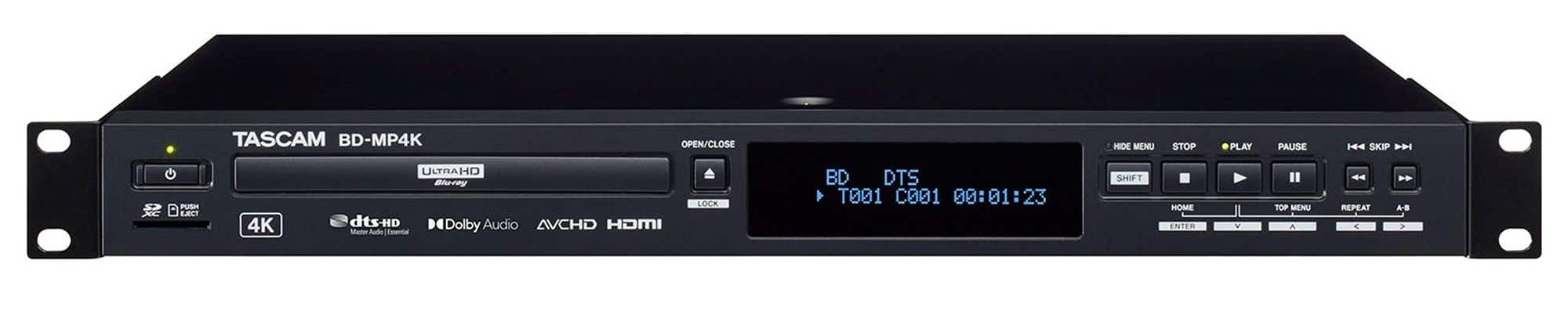 TASCAM BD-MP4K Professional-Grade 4K UHD Blu-Ray Player