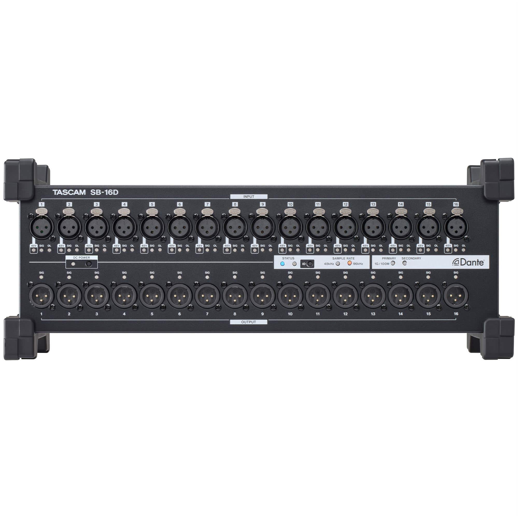 TASCAM SB-16D 16 input / 16 output Dante Stage Box